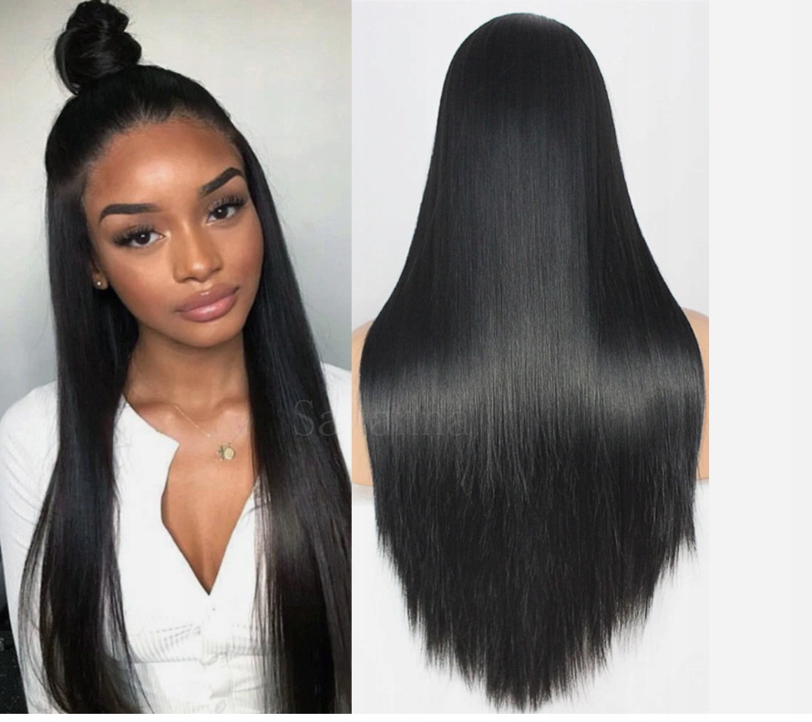 Joedir Paruka Dlouhá Krajková Rovné Baby Hair Černé Syntetické 75 cm