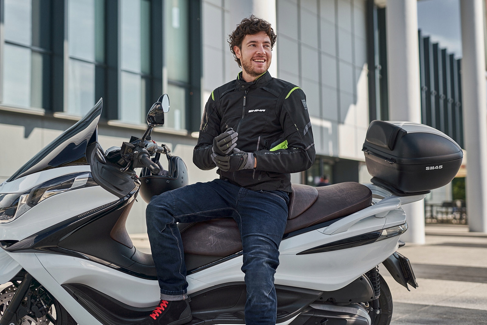 SPODNIE MOTOCYKLOWE | SHIMA DEVON | MĘSKIE JEANSY + OCHRANIACZE + GRATIS Rodzaj Męskie