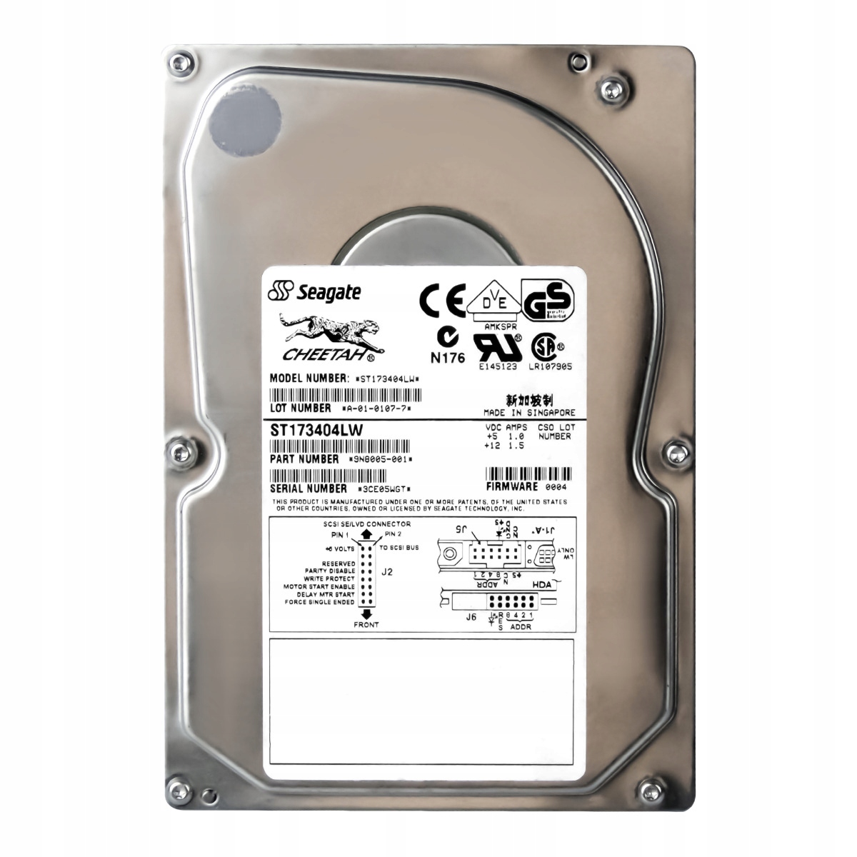 Seagate Cheetah 73GB 10K 4MB Scsi U160 3.5'' ST173404LW