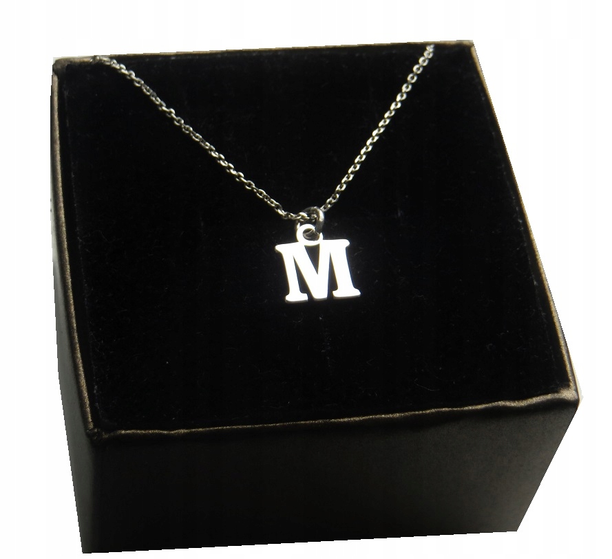 

Krótki łańcuszek z literka M srebro 925 40cm