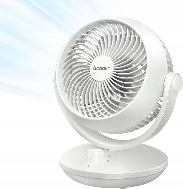 Acoolir Větrák Ventilátor Tichý 24 dB Oscilace 70° 3 Rychlosti