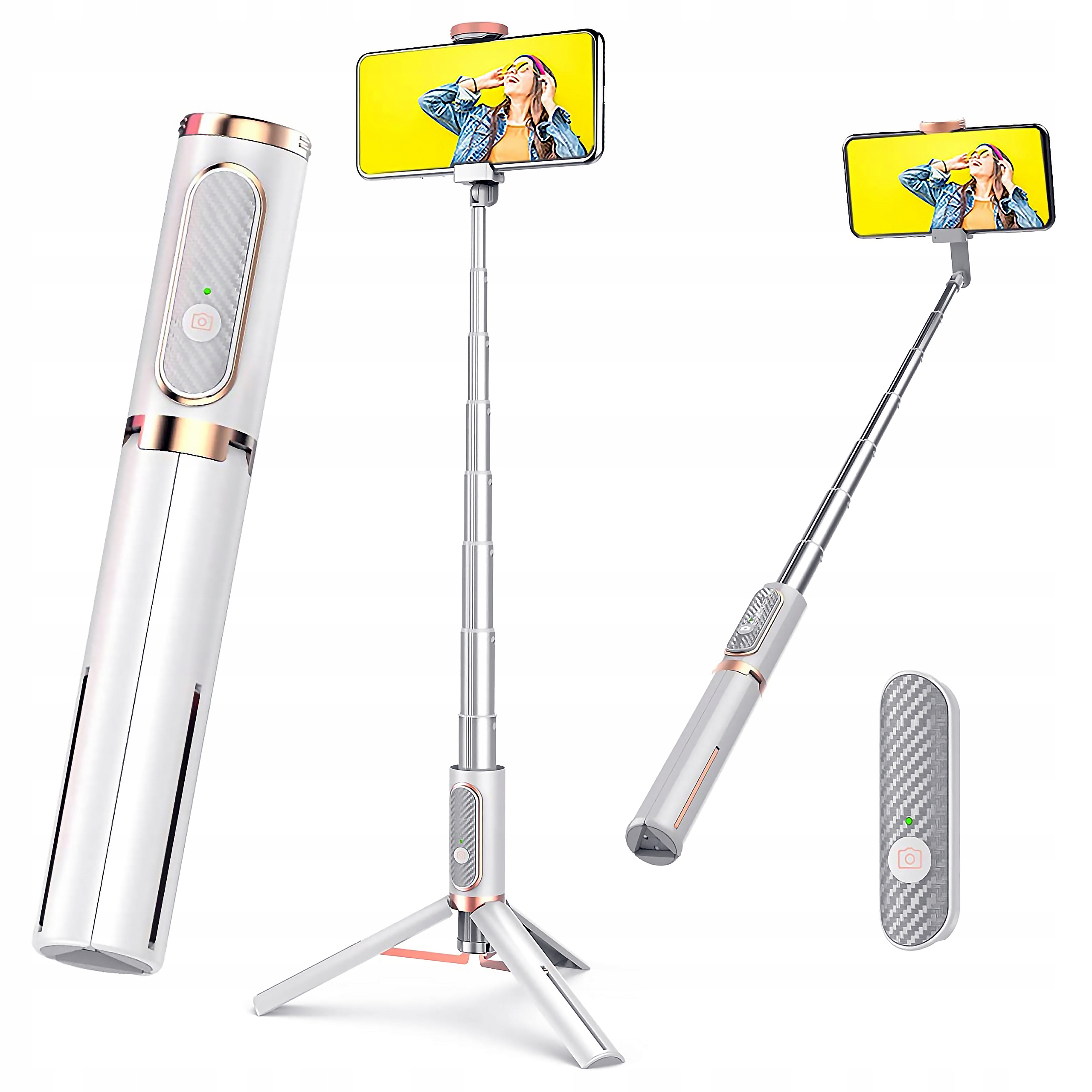 Monopod Selfie 2v1 Bluetooth pro iPhone 16 15 14 13 Pro Max