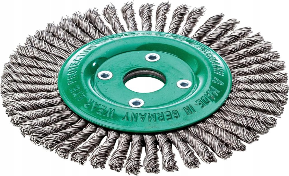 Kotoučový kartáč Pipelinie nerezový 125 x 6 mm, pletený drát 0,5 mm Lessmann