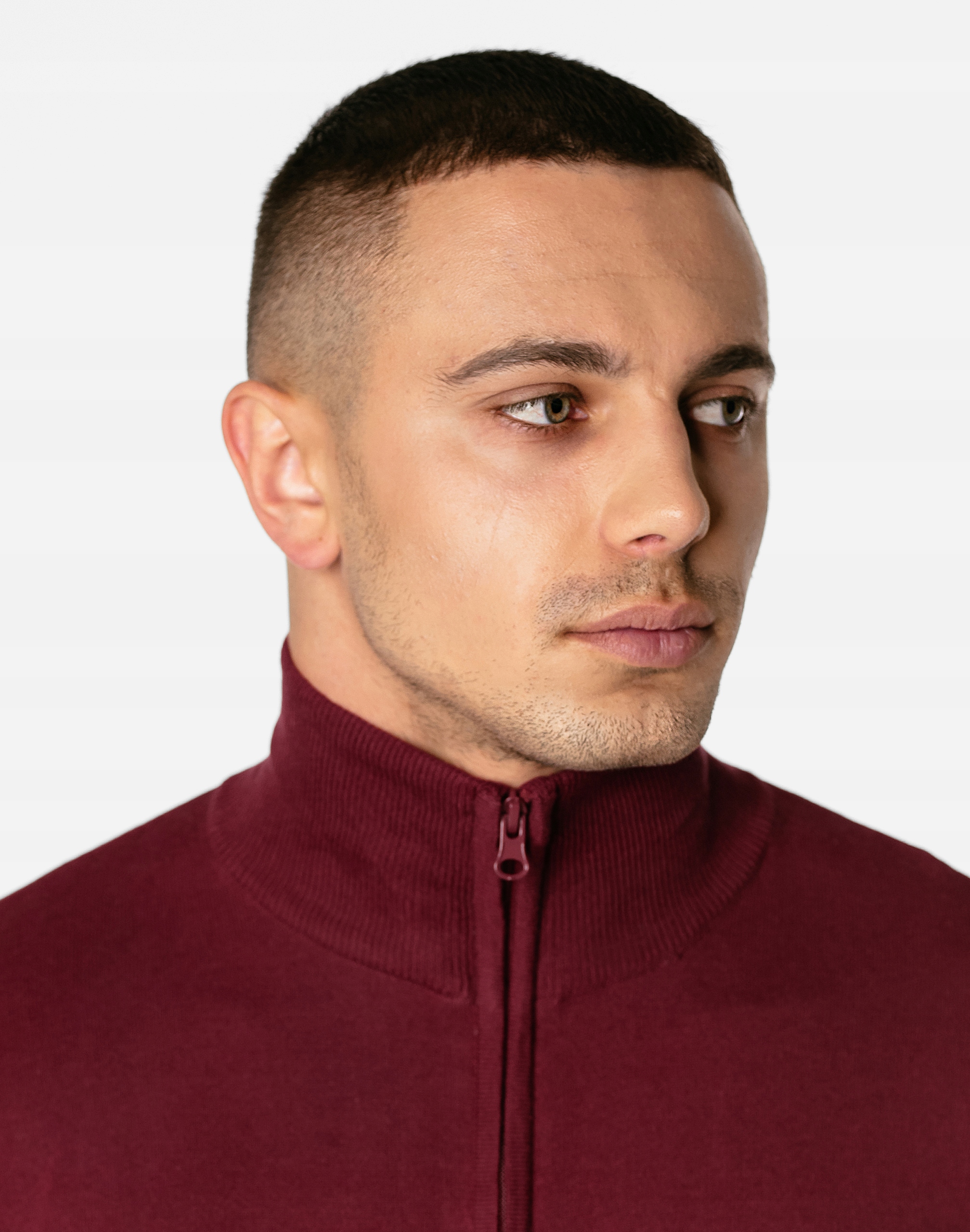 Elegancki Cienki Sweter Męski Rozsuwany Rozpinany na Zamek S3S burgund 3XL Rozmiar 3XL