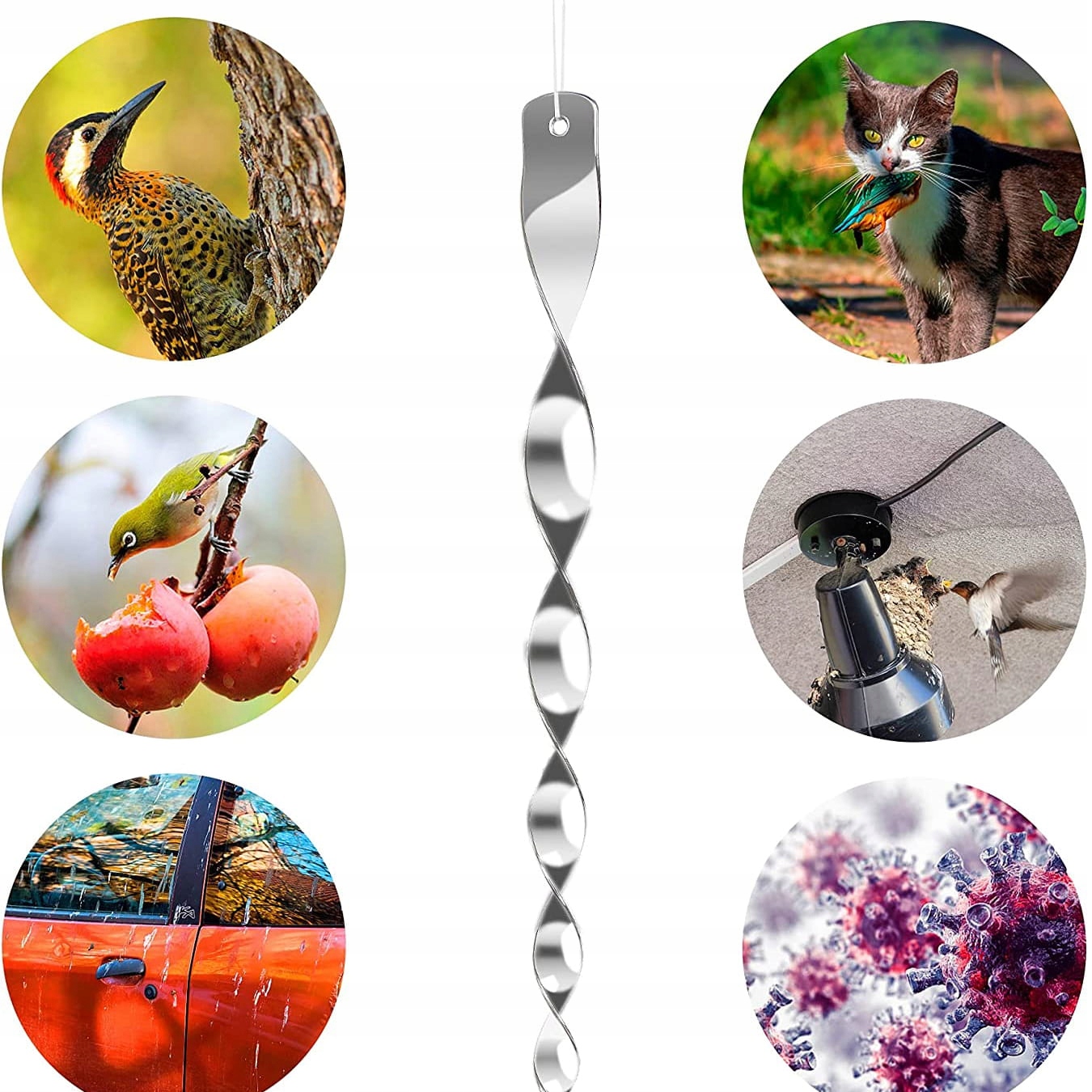 TWISTER ODSTRASZACZ PTAKÓW GOŁĘBI SZPAKÓW WRÓBLI Marka Decortrend