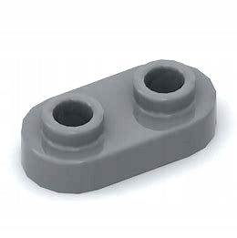 

Lego Płytka zaokrąglona 1x2 35480 szara ciemna