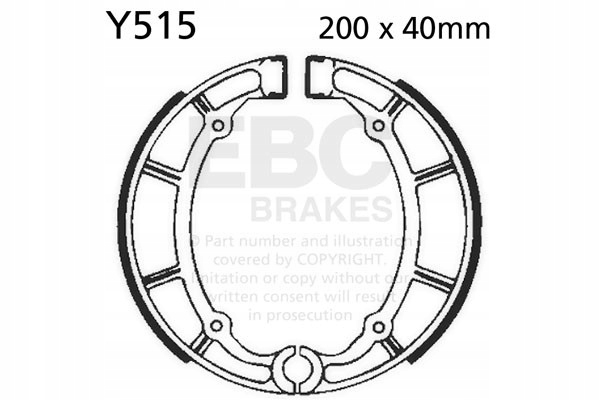 Brzdové čeľuste Ebc Y515 (1 sada)