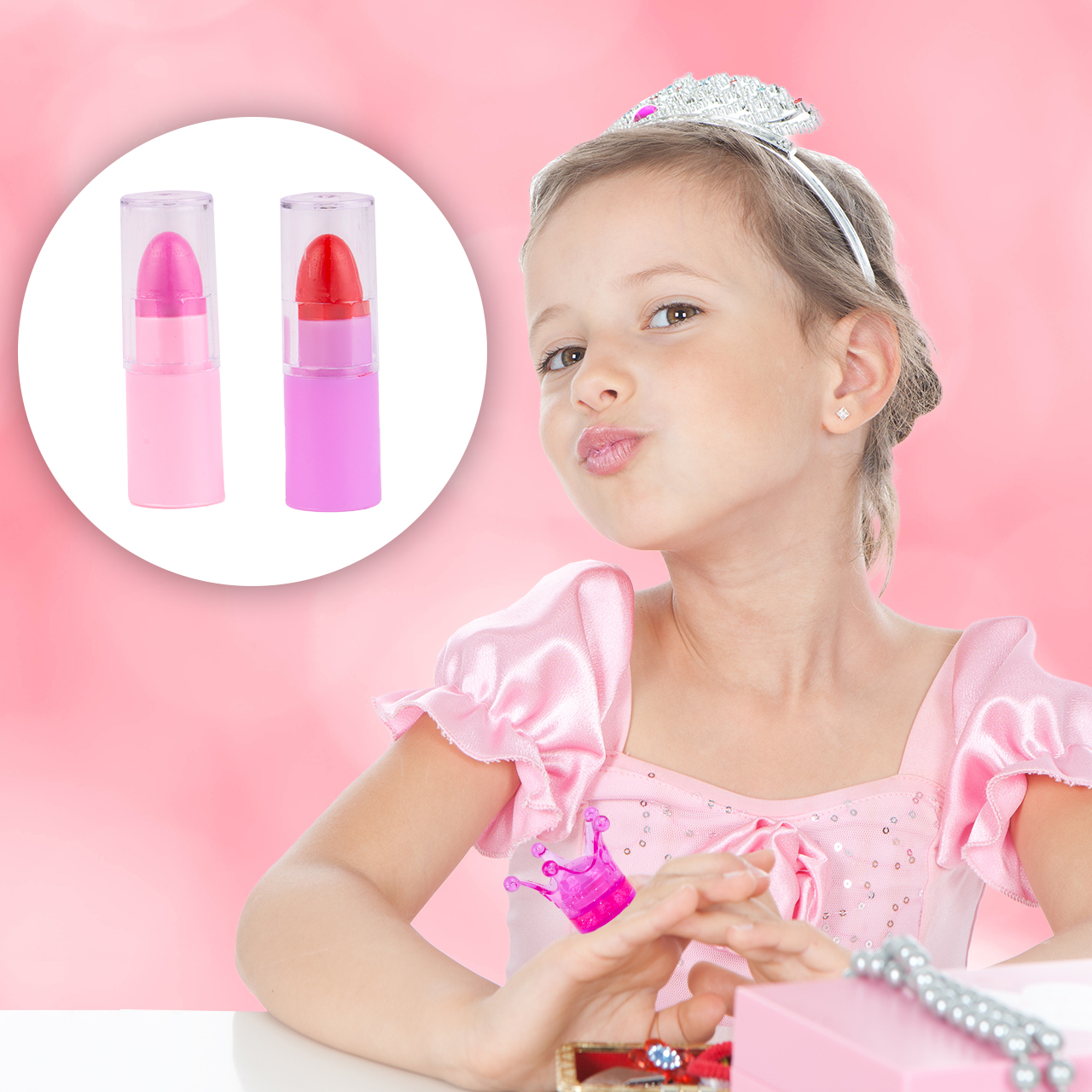 KUFEREK KOSMETYKÓW MAKEUP dla dzieci ZESTAW DO MALOWANIA makijażu TOREBKA Minimalny wiek dziecka 5