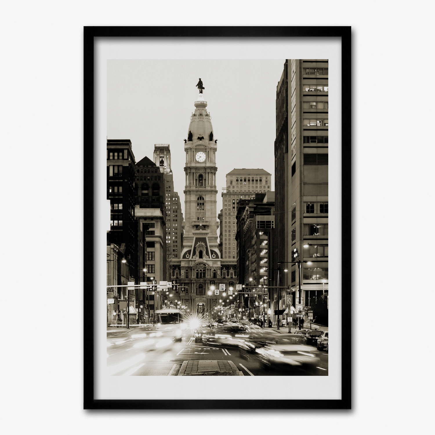 Nástěnný obraz v rámu Mdf Usa město ulice 50x70