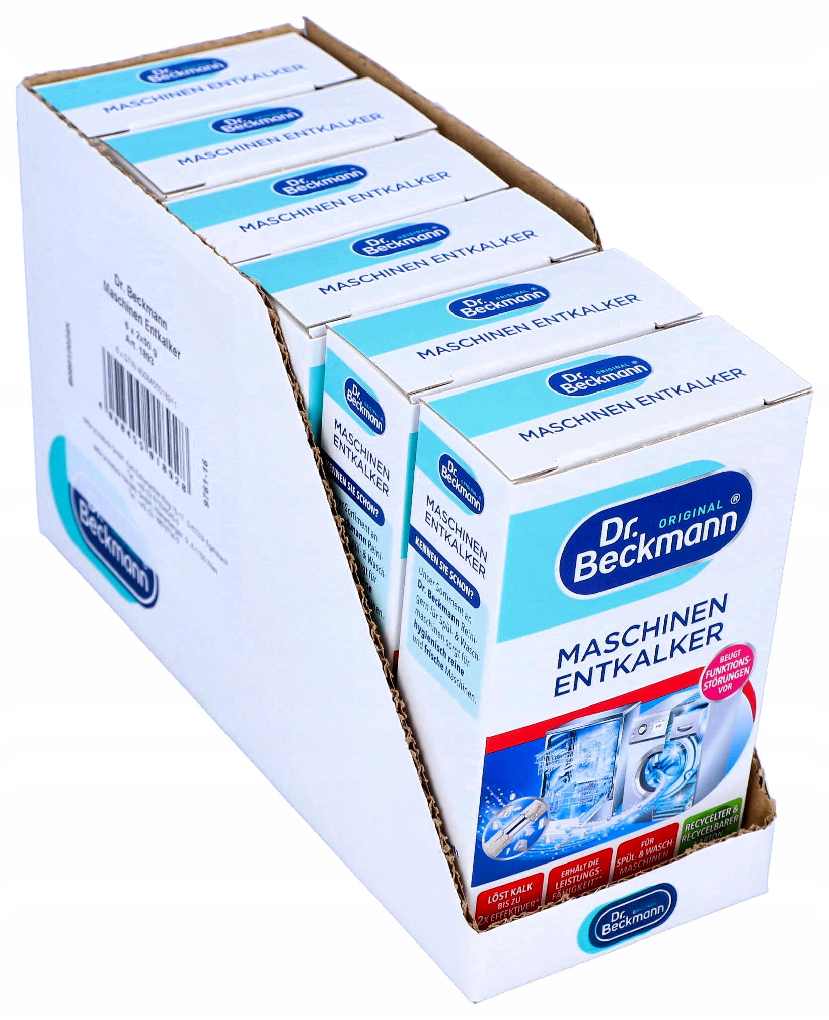 Levně Dr. Beckmann Odvápňovač pro pračku a myčky nádobí čisticí prostředek 12x50 g