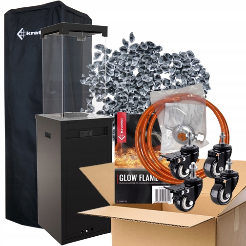 Patio Light Čierna Obal Kamene Vlákna