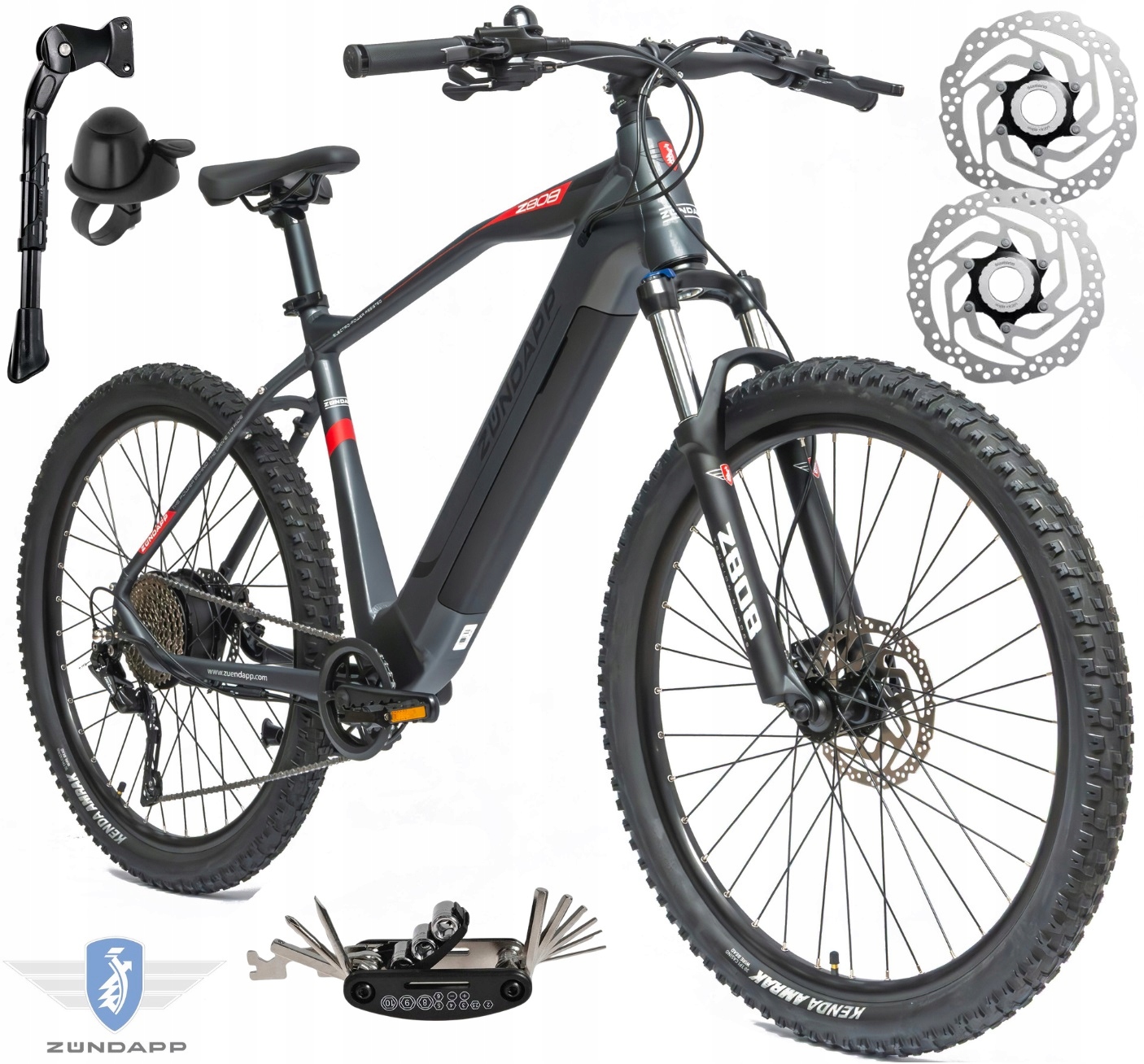 Rower Elektryczny Męski Damski Górski 27,5 Shimano Deore LCD Aplikacja 2025