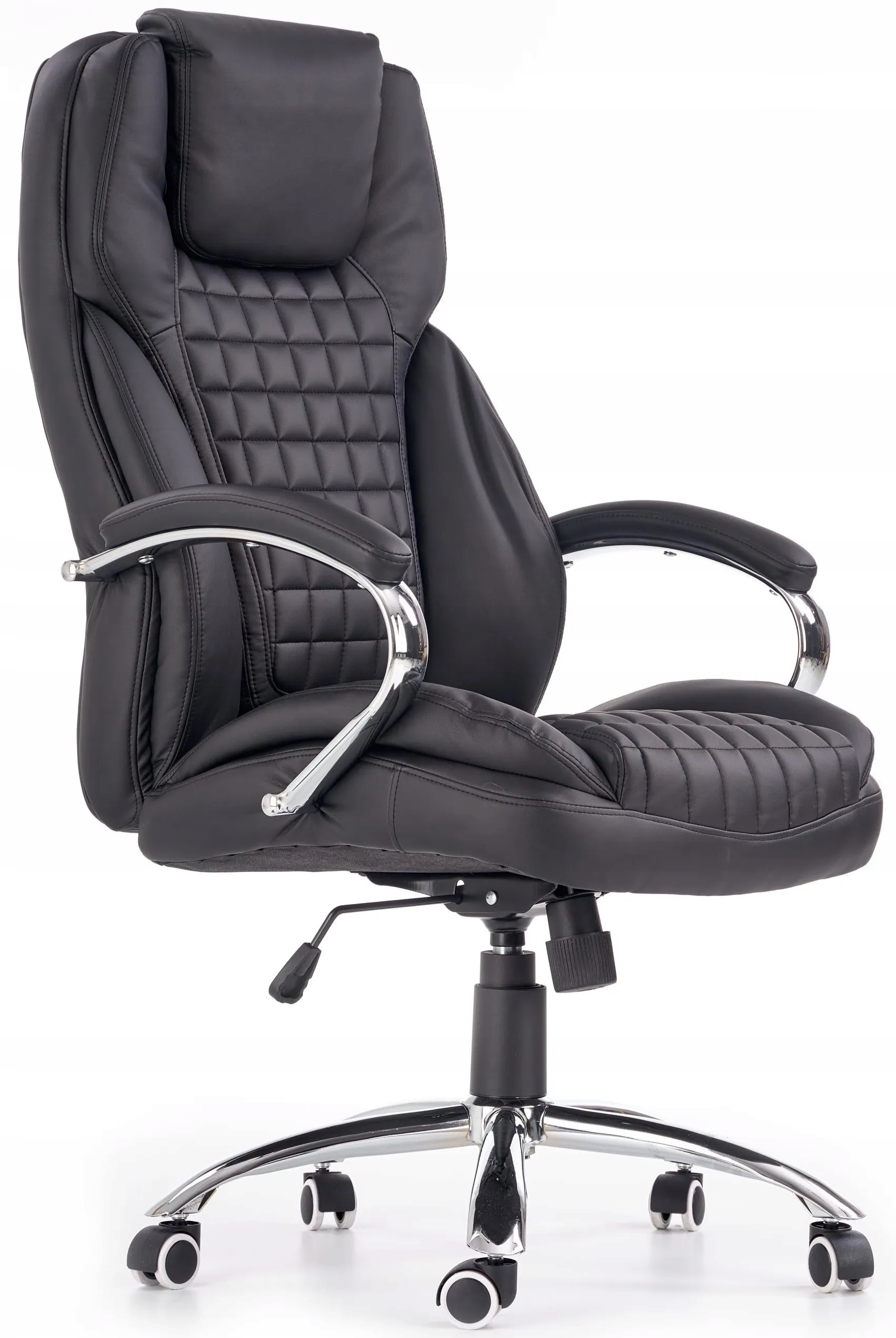 Fotel Gabinetowy King Czarny Skórzany Halmar Biurowy Ergonomiczny