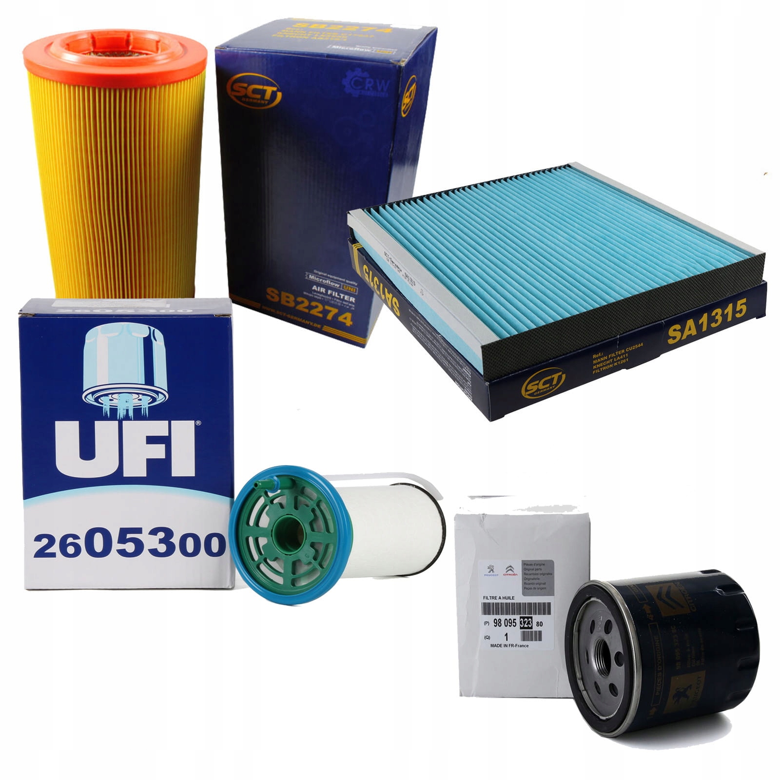 

Zestaw filtrów Peugeot Expert Boxer 2,0 BlueHDI