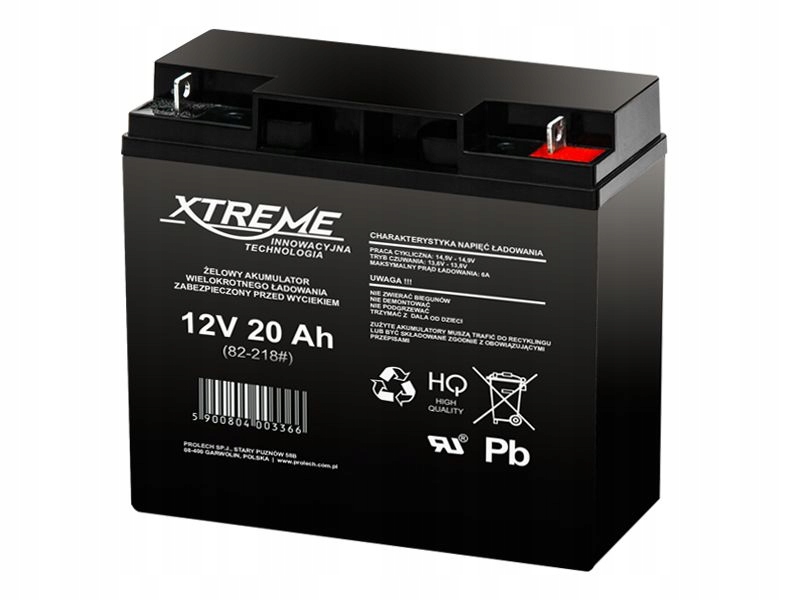 Baterie olověná 12V 20Ah Xtreme 82-218 gelový akumulátor