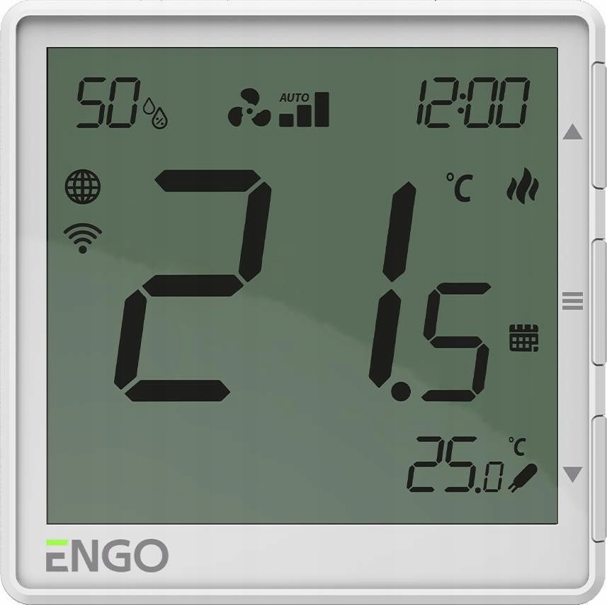 Engo EFAN-230W Regulator Klimakonwektorów Biały WiFi 230V Podtynkowy