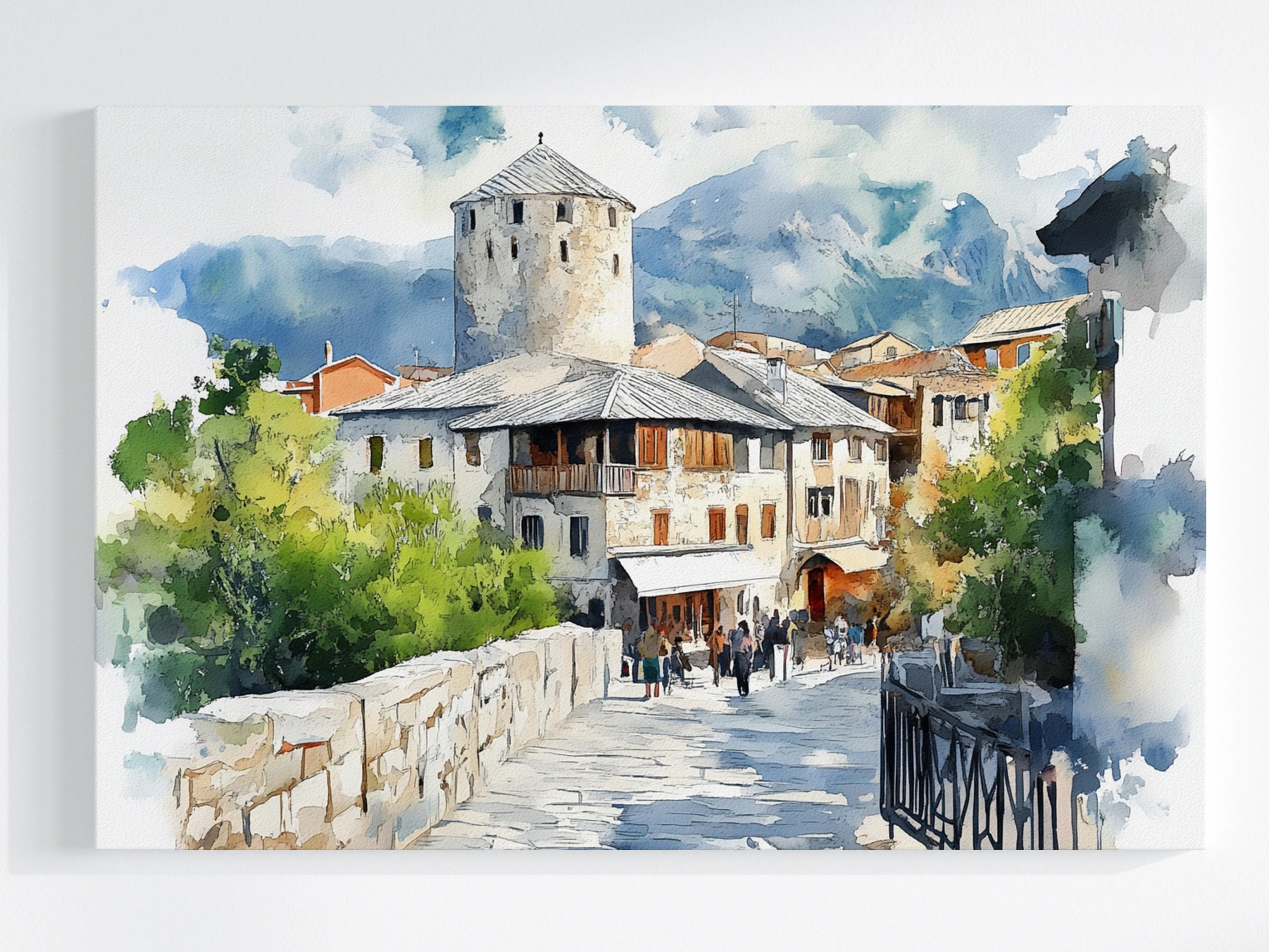 Obraz Na Plátně Canvas Město Bosna Hercegovina Mostar Starówka 120x80