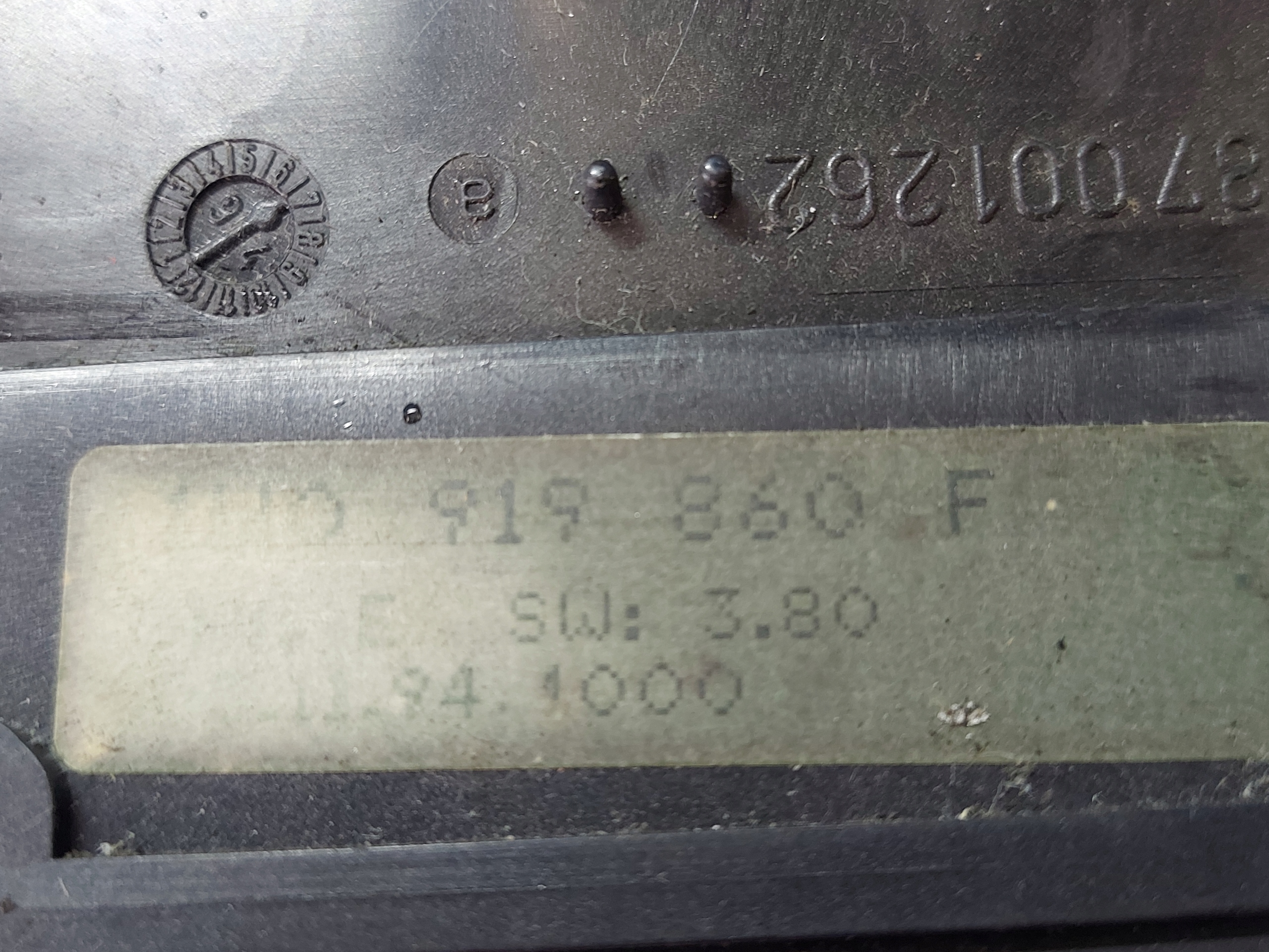 dials clock GOLF III 1.9 TD 1H0919860F