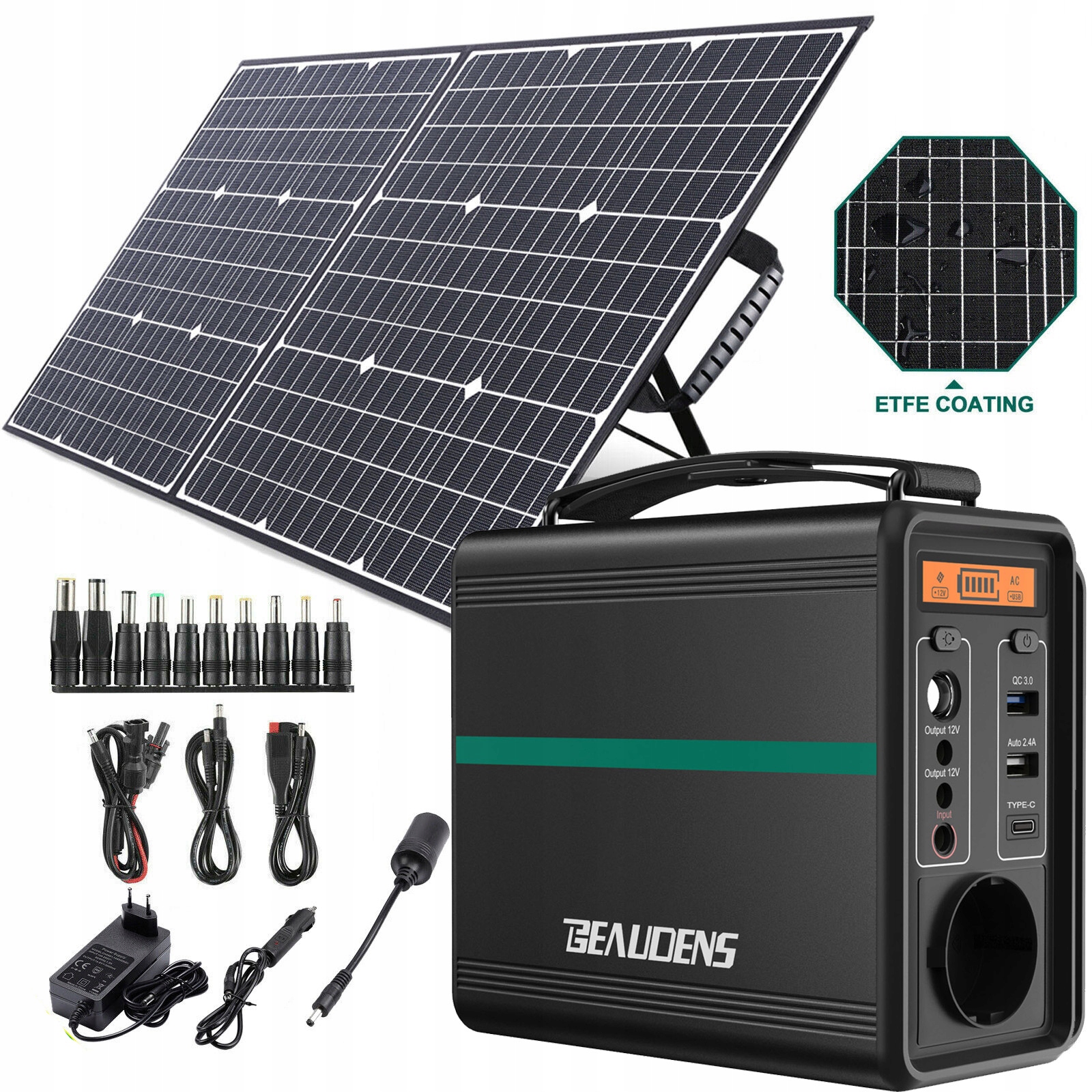 STACJA ZASILANIA GENERATOR SOLAR 166Wh Type-c / QC3.0 /USB+100W SOLAR