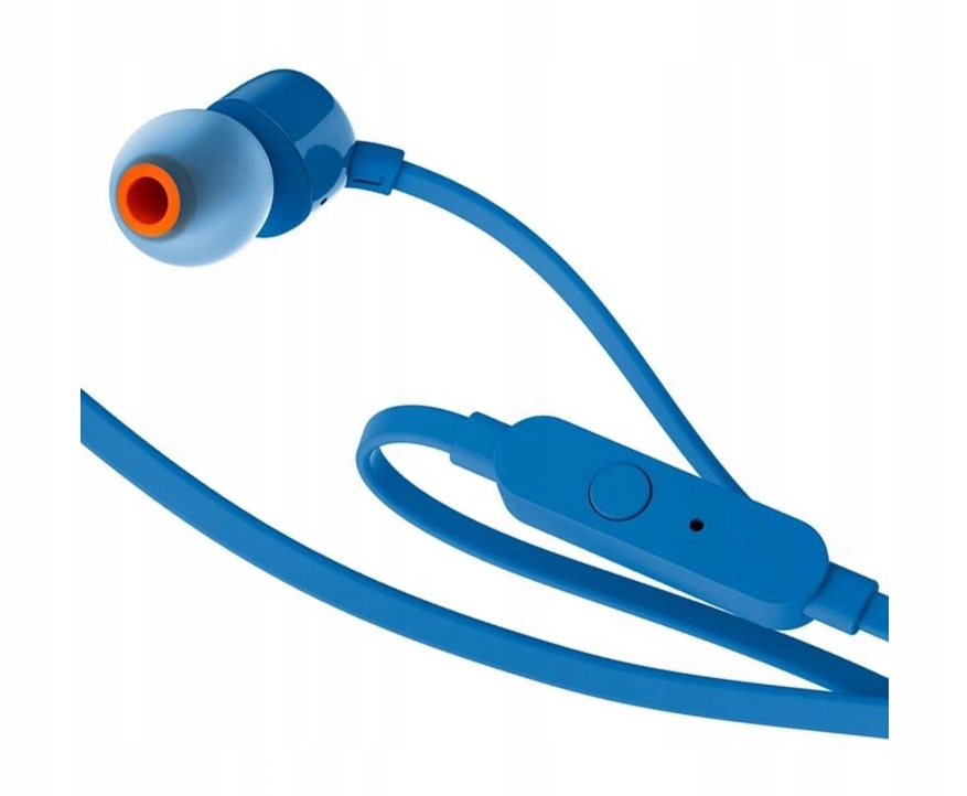 SŁUCHAWKI DOUSZNE JBL T110 BLUE NIEBIESKIE + MIKROFON Kod producenta T110BLU