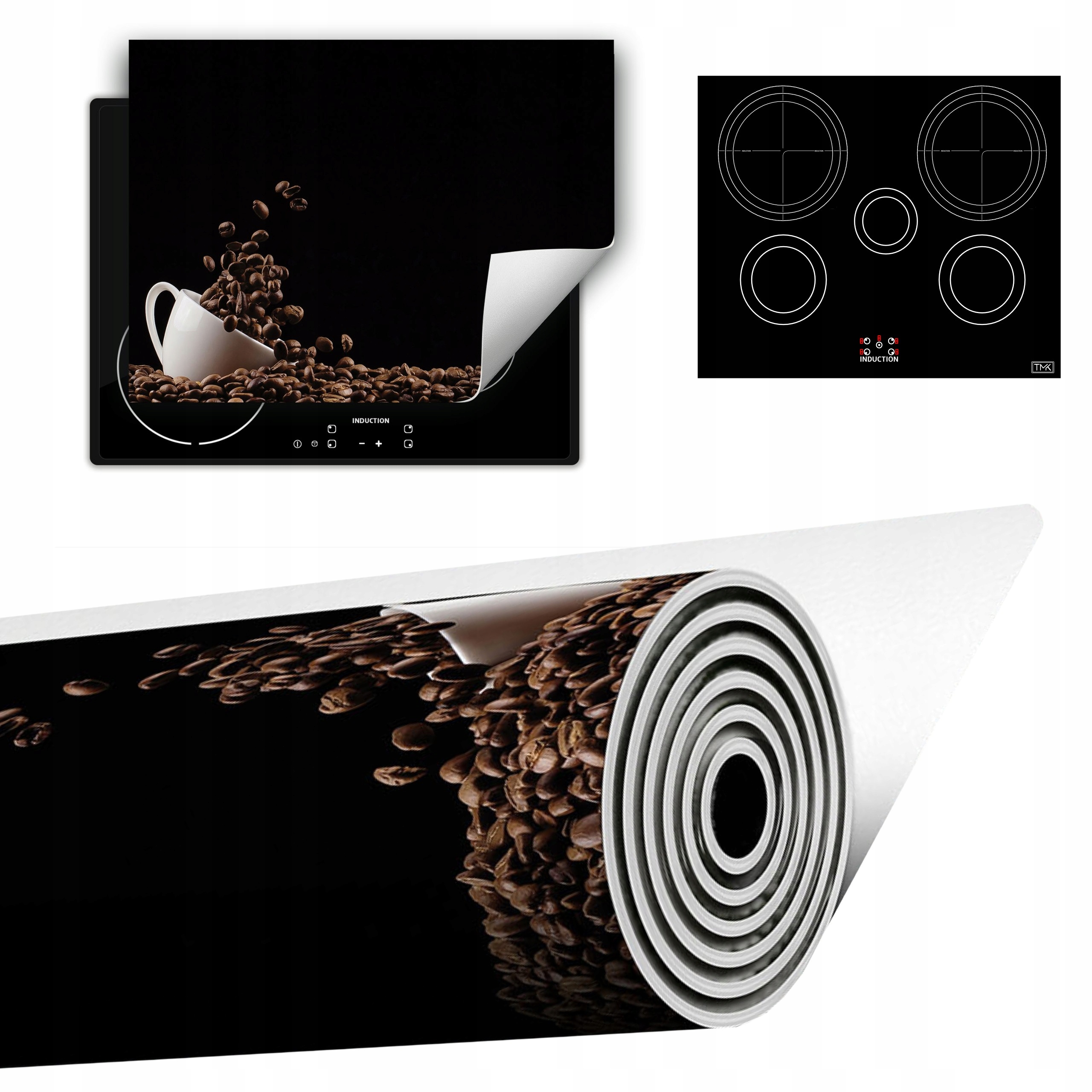Vinylová Podložka Do Kuchyně Více Místa 70x52 černá káva