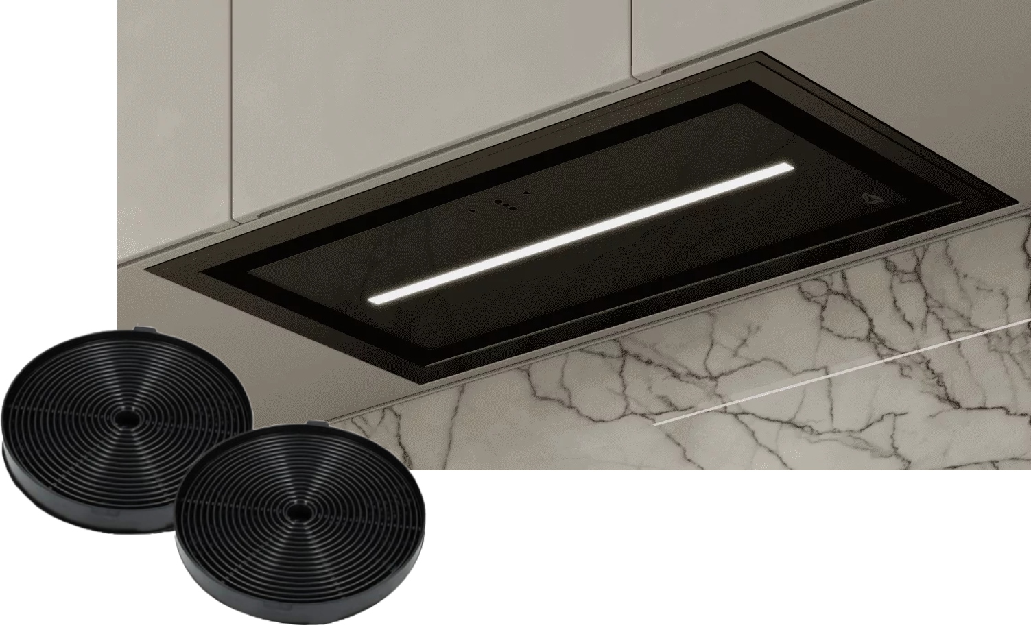 Okap Ciarko Design Uno Czarny 55 Podszafkowy Boost CDZ5504C +filtry