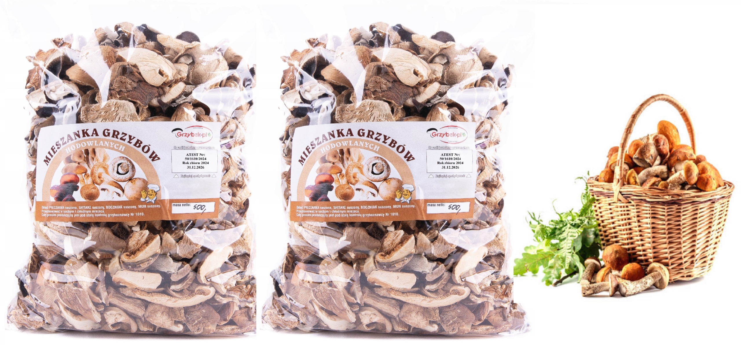 Směs Chovných Hub 1kg Nová Sbírka 2025 Atest sušené houby