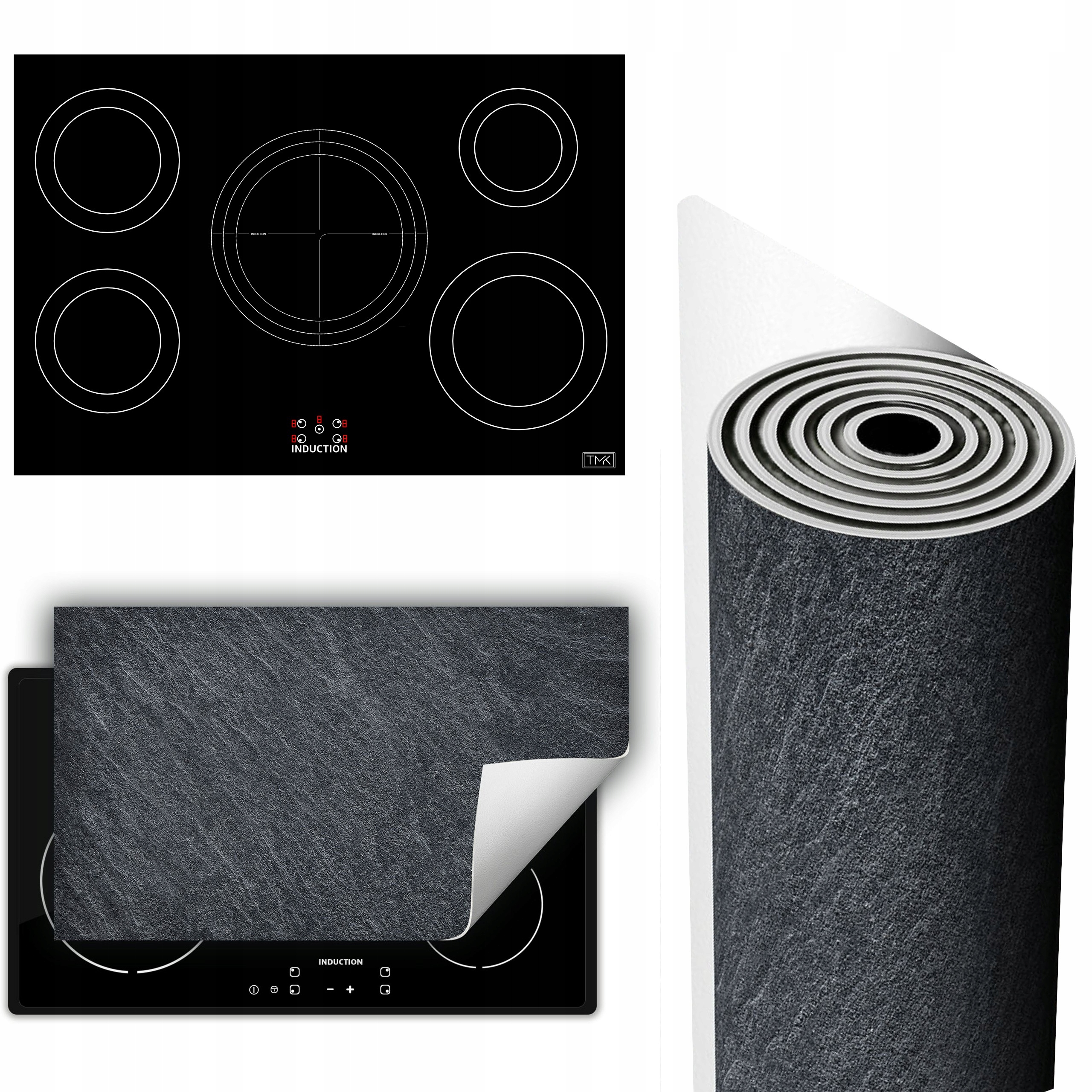 Vinylová Podložka Ochrana Kuchyňské Desky 90x52 šedá břidlice