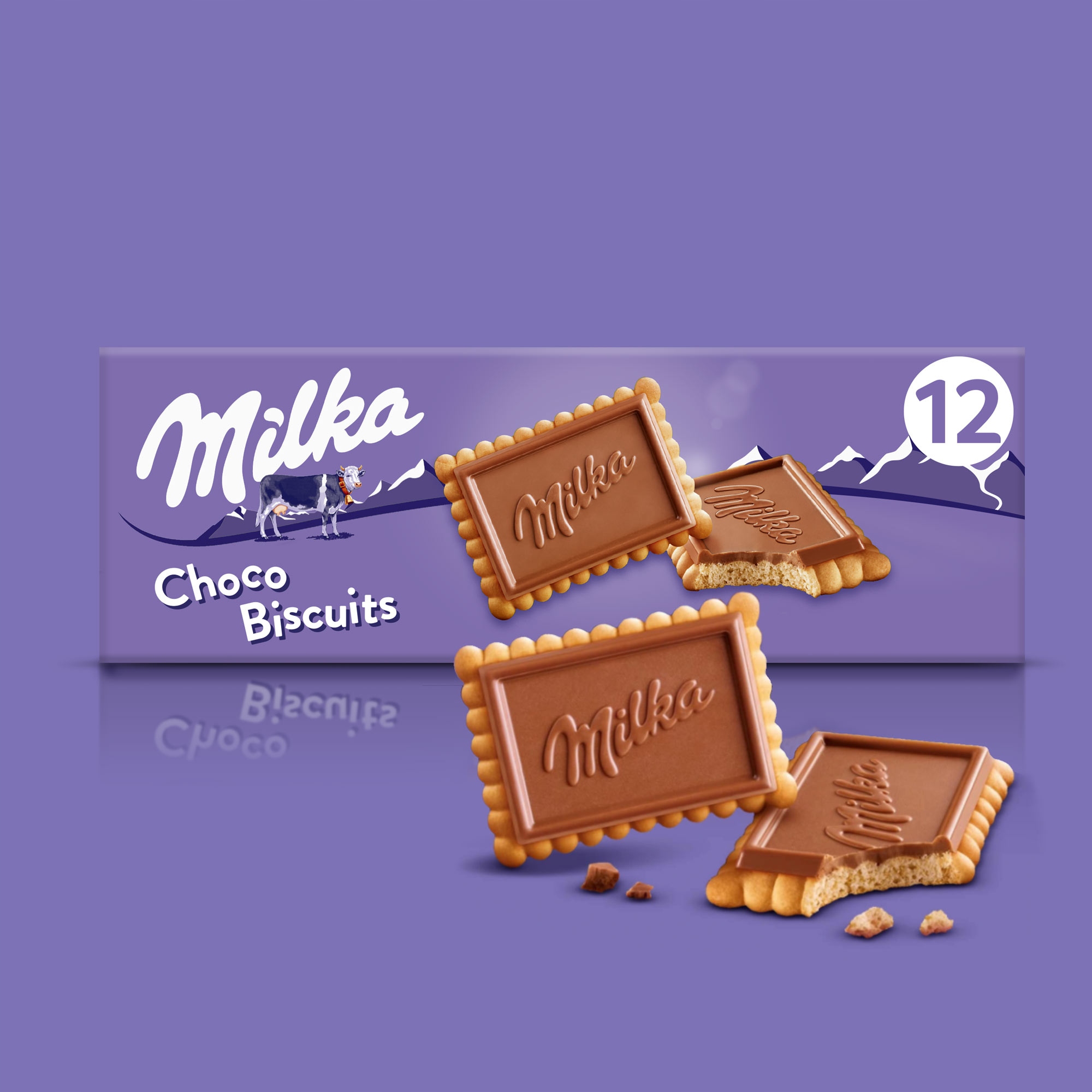 Ciastka Milka Choco ciastka, herbatniki z czekoladą mleczną 150g Marka Milka