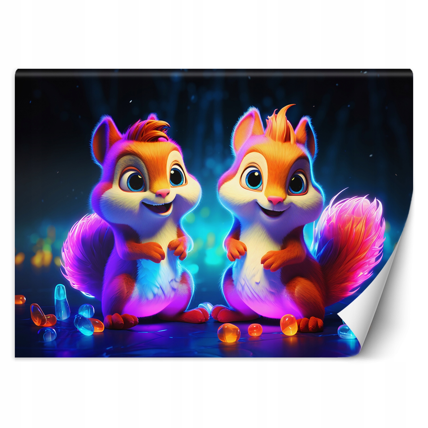 Fototapeta, Neonová veverka 150x105