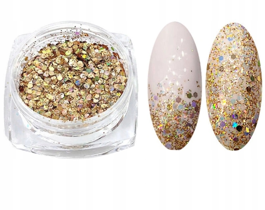 GALAXY na PAZNOKCIE BROKAT PIEGI nr 10