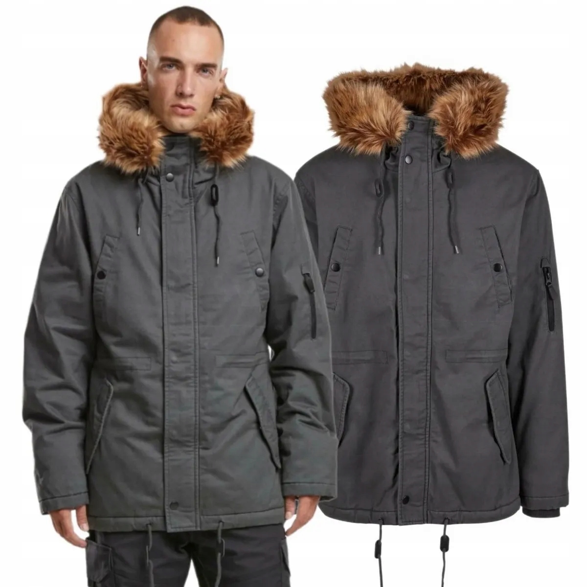 Zimní bunda Brandit Fishtail Parka šedá M