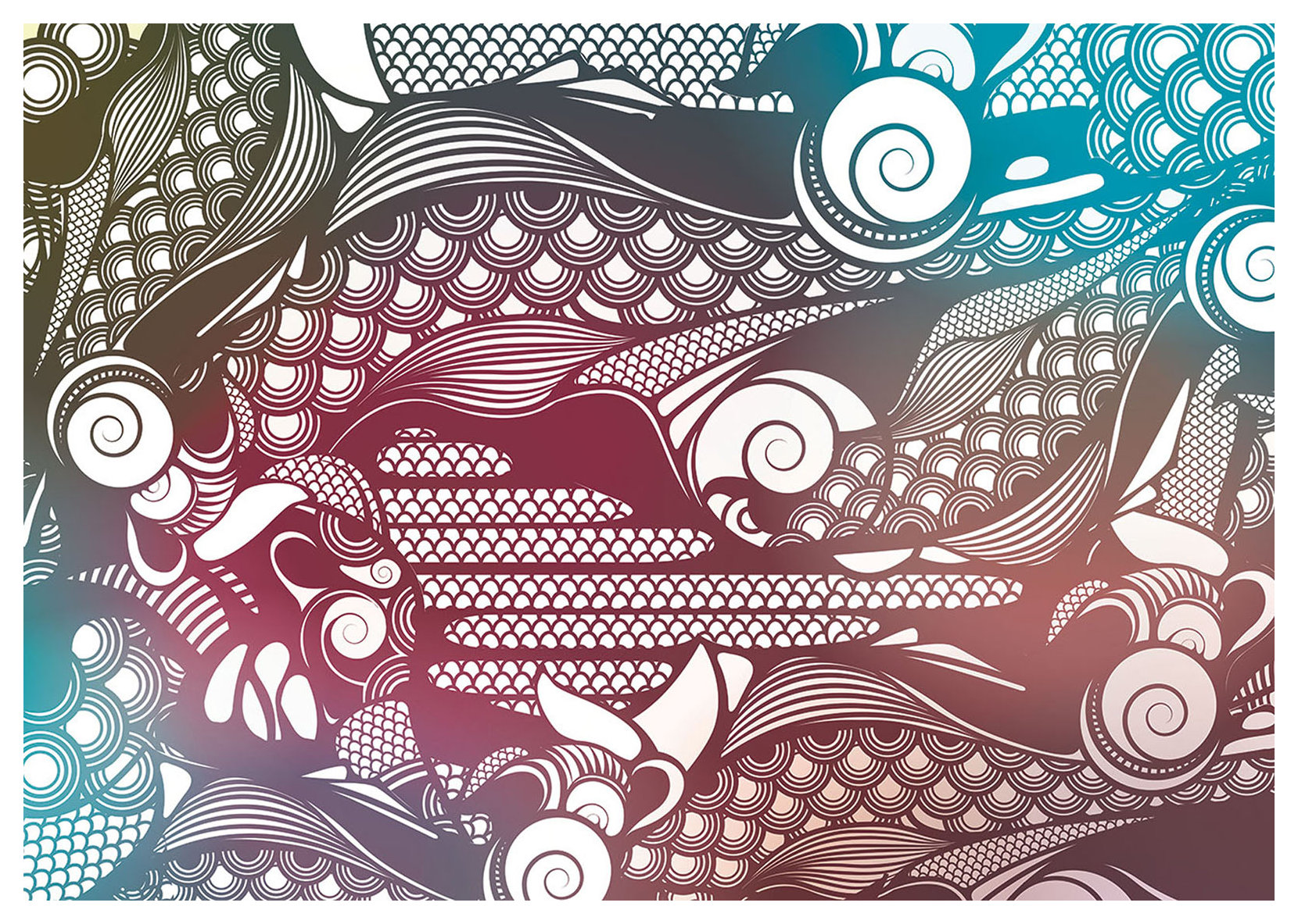 Fototapeta Abstraktní vzory a geometrické tvary styl 416x254 lepidlo