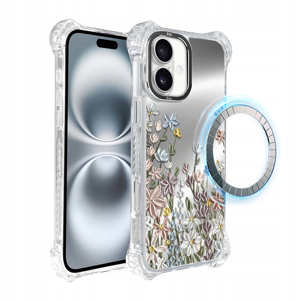 Pouzdro pro iPhone 16 Plus Ibizu DropGuard Ultra s MagSafe, Jarní louka
