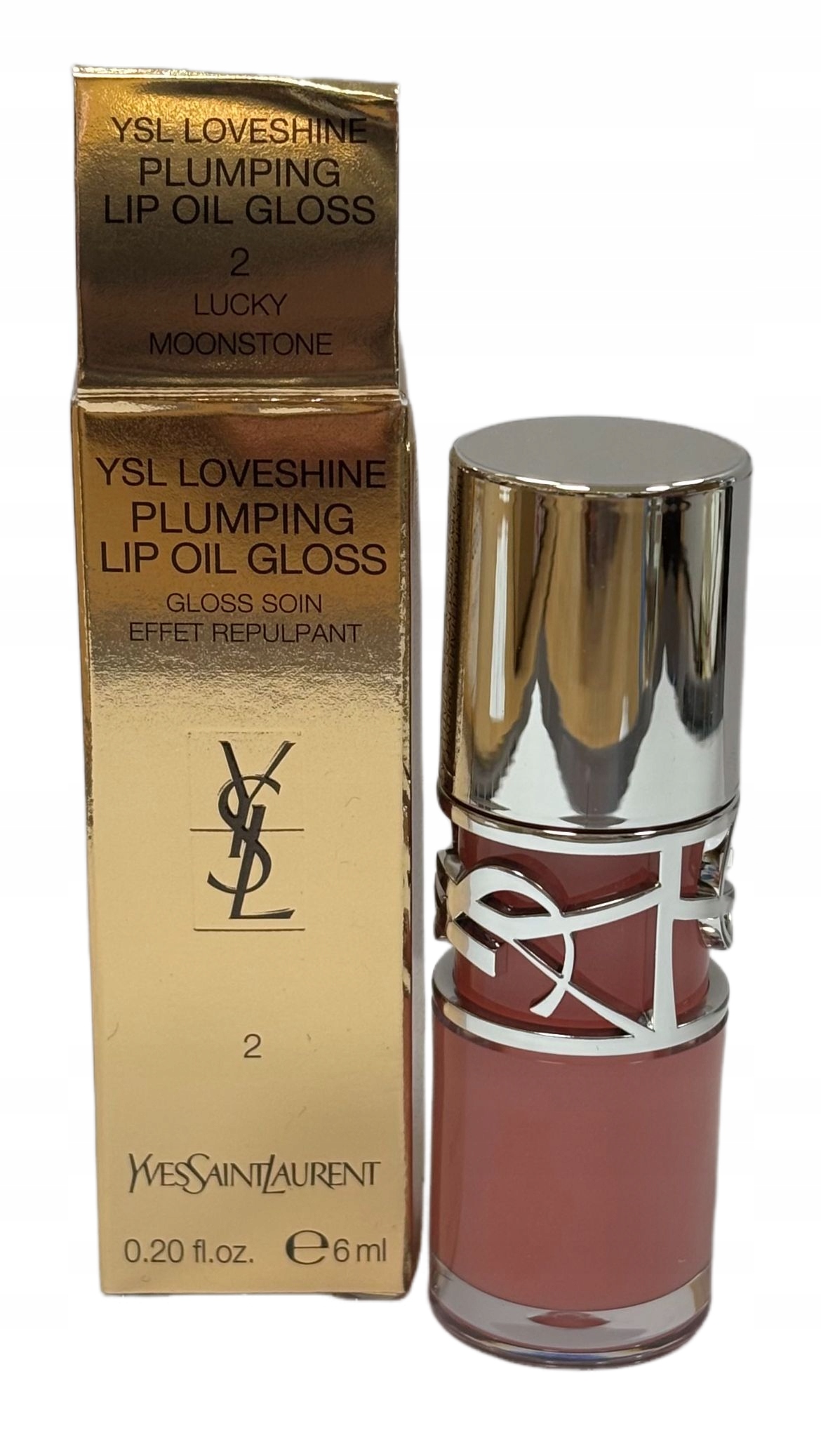 YSL LOVESHINE PLUMPING LIP GLOSS 2 LUCKY MOONSTONE 6G