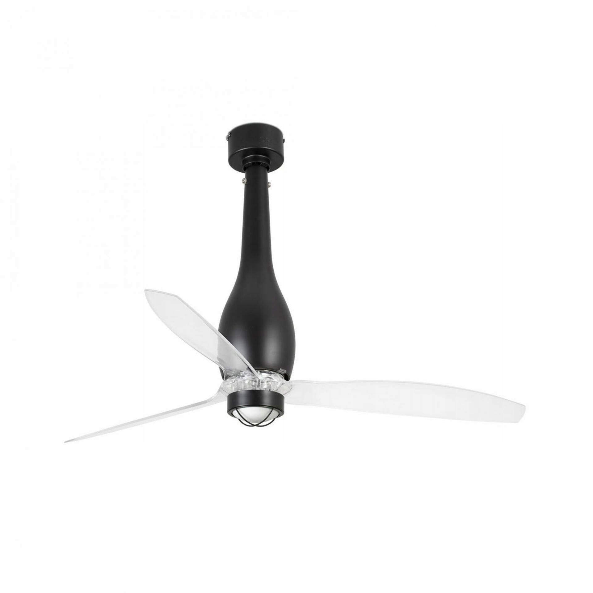 Stropný ventilátor Faro Eterfan M Led čierna/transparentná s DC motorom a Le
