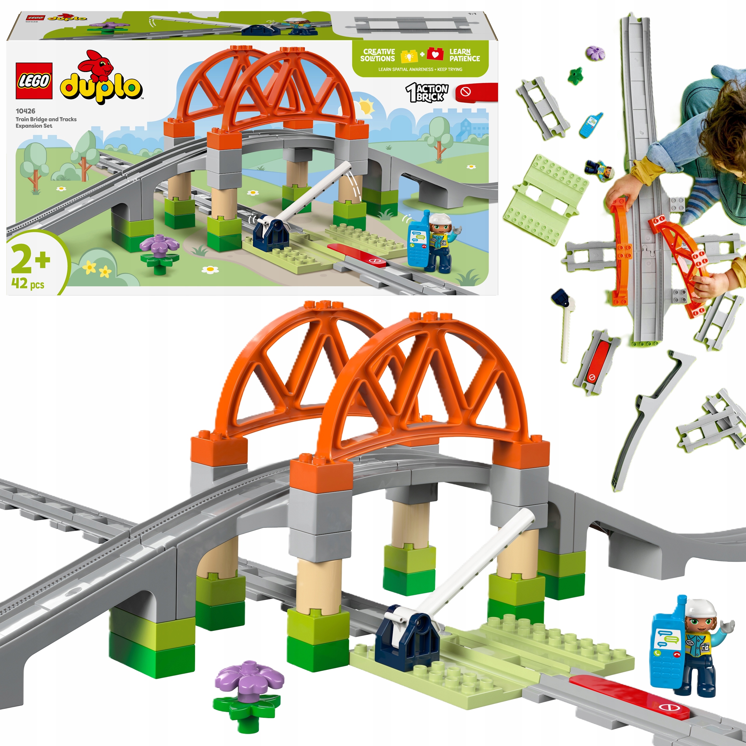 Klocki Lego Duplo 10426 Most I Tory Kolejowe Zestaw Rozszerzający