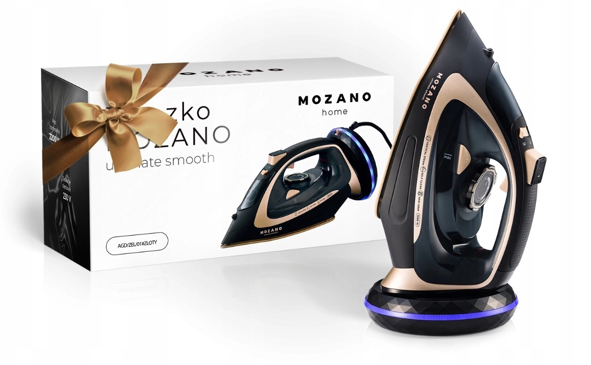 BEZPRZEWODOWE PAROWE ŻELAZKO MAZANO MOCNE 2600W CERAMICZNA STOPA POWŁOKA Marka Mozano