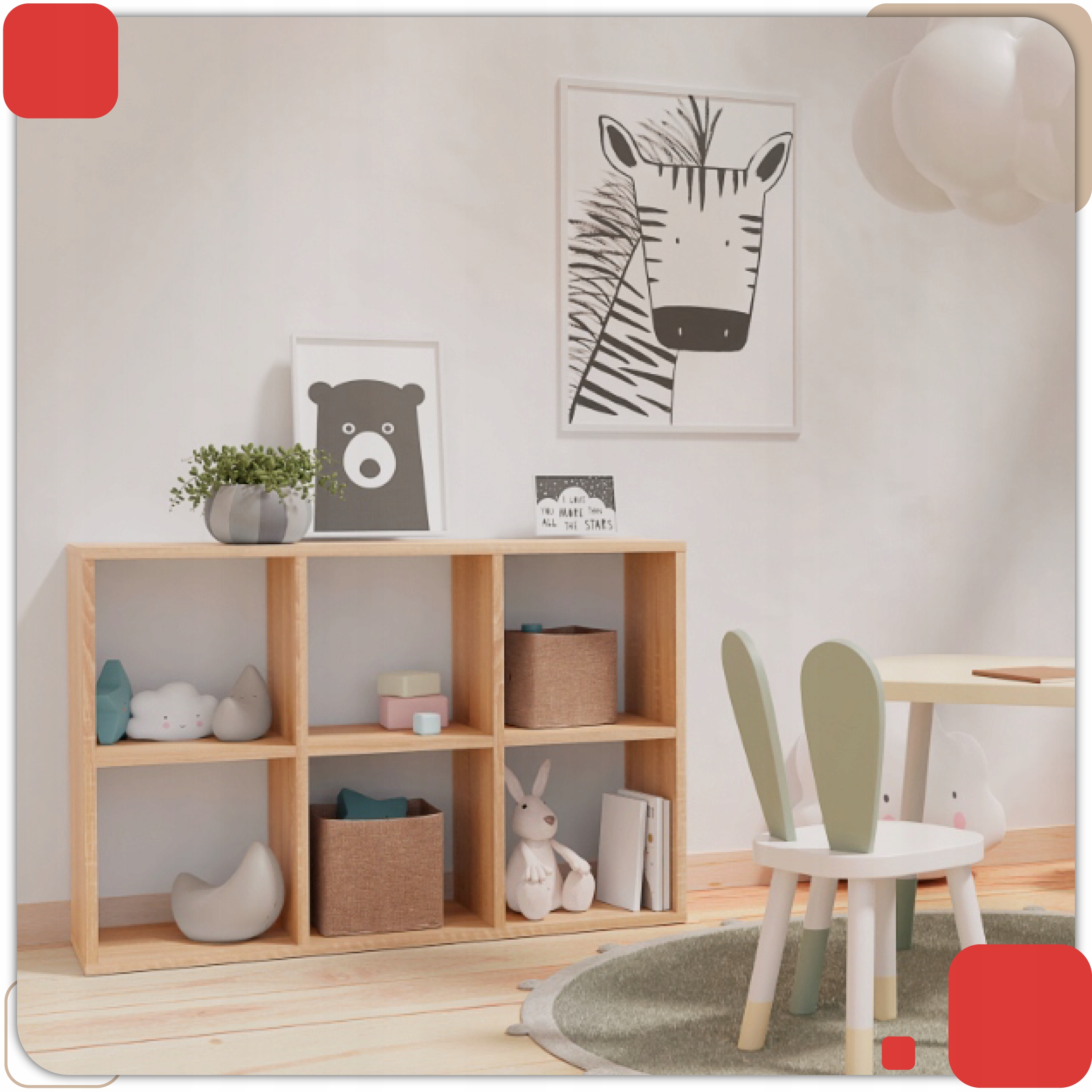 REGAŁ OTWARTY 2x3 KALAX KOSTKA IKEA SONOMA Kolekcja Luis