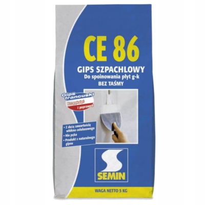 

Semin masa gips szpachlowy beztaśmowy CE86 5,0kg