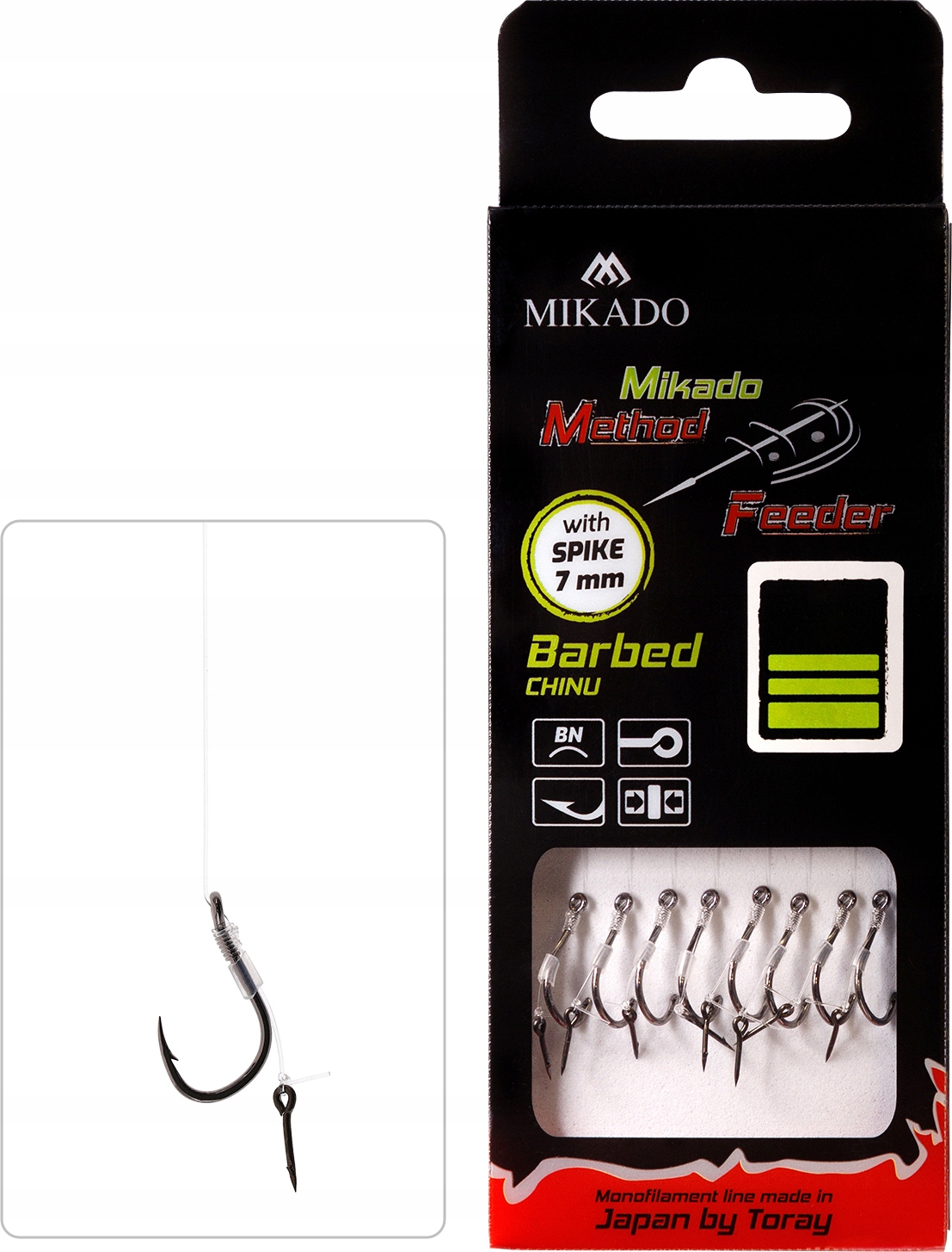 Mikado Przypony Gotowe Method Feeder Z Igłą Chinu Hak 12 Żyłka 0.23MM