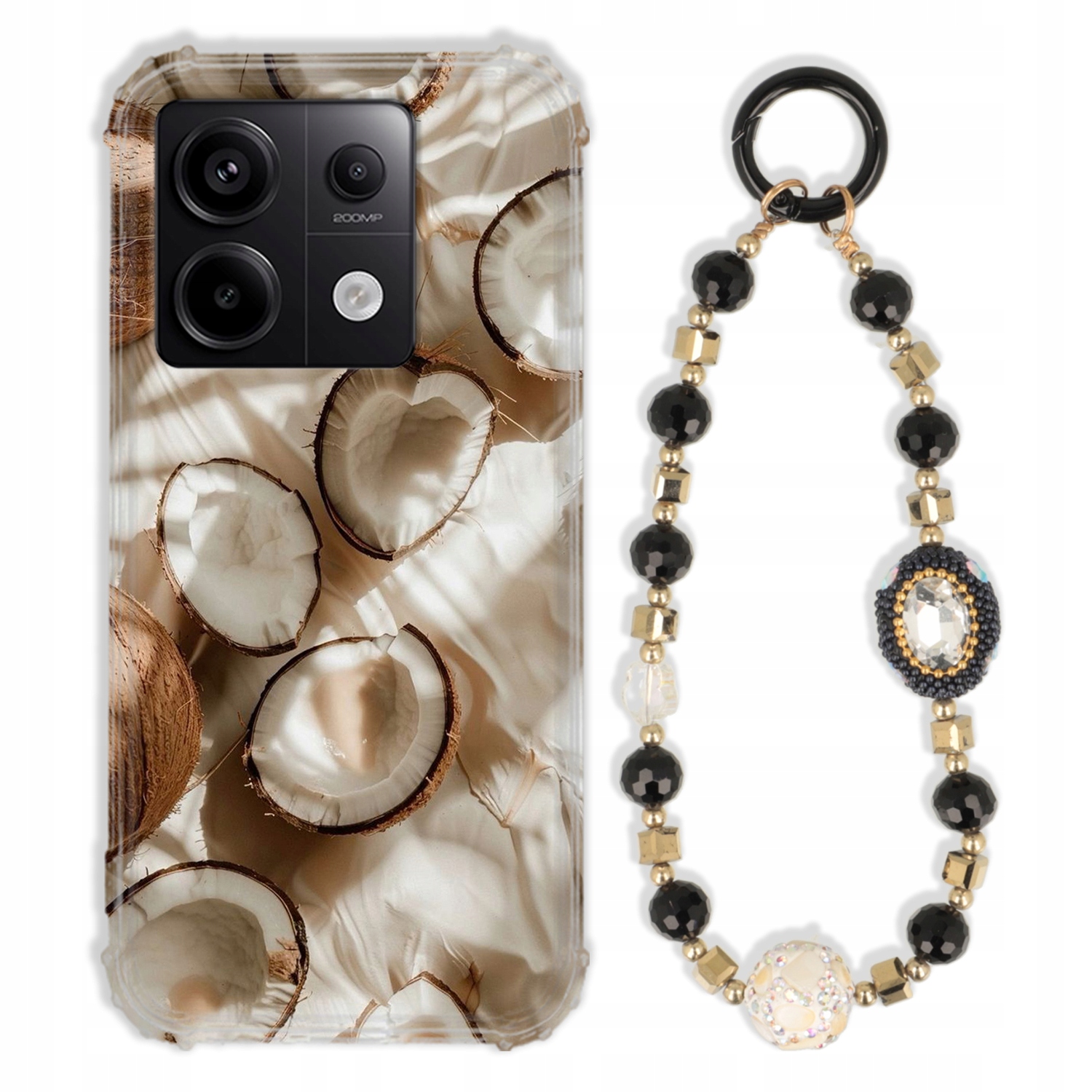 Puzdro Na Xiaomi Redmi Note 13 Pro 5G Antishock Zirkóny Čierno Zlaté|silné|