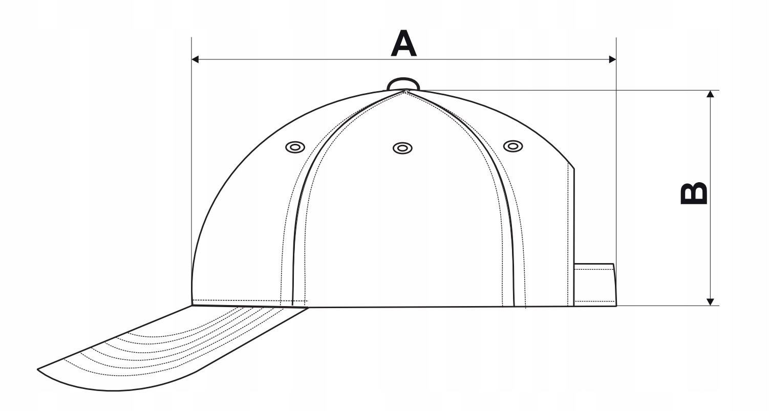 CZAPKA Z DASZKIEM METALOWA REGULOWANA KLAMRA, 100% BAWEŁNA BIAŁA Materiał dominujący bawełna