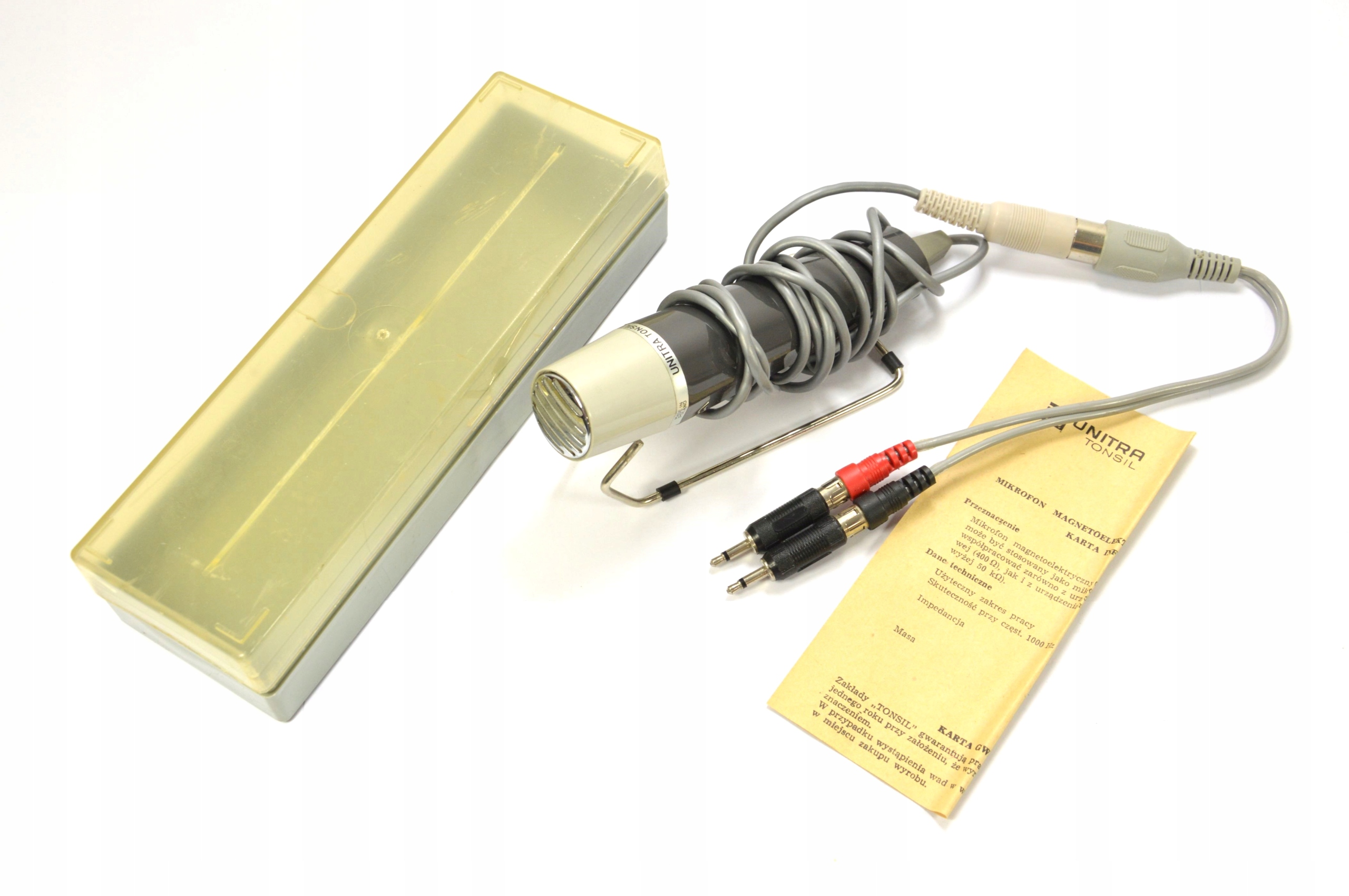 MIKROFON DYNAMICZNY UNITRA TONSIL MDU IX KOMPLET BDB STAN