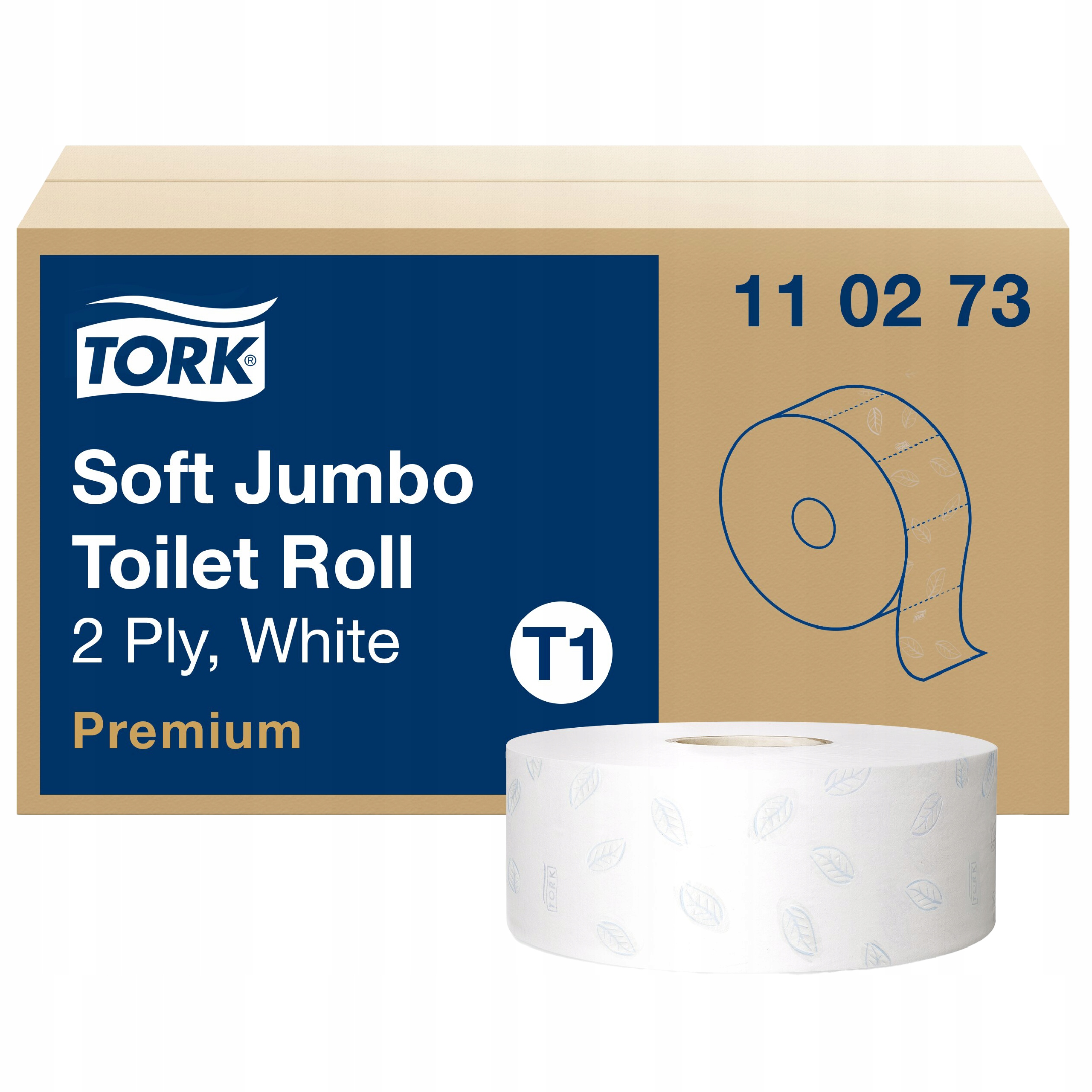 Papier toaletowy jumbo do podajnika toalet 2 warstwowy 6 Rolek Tork 110273