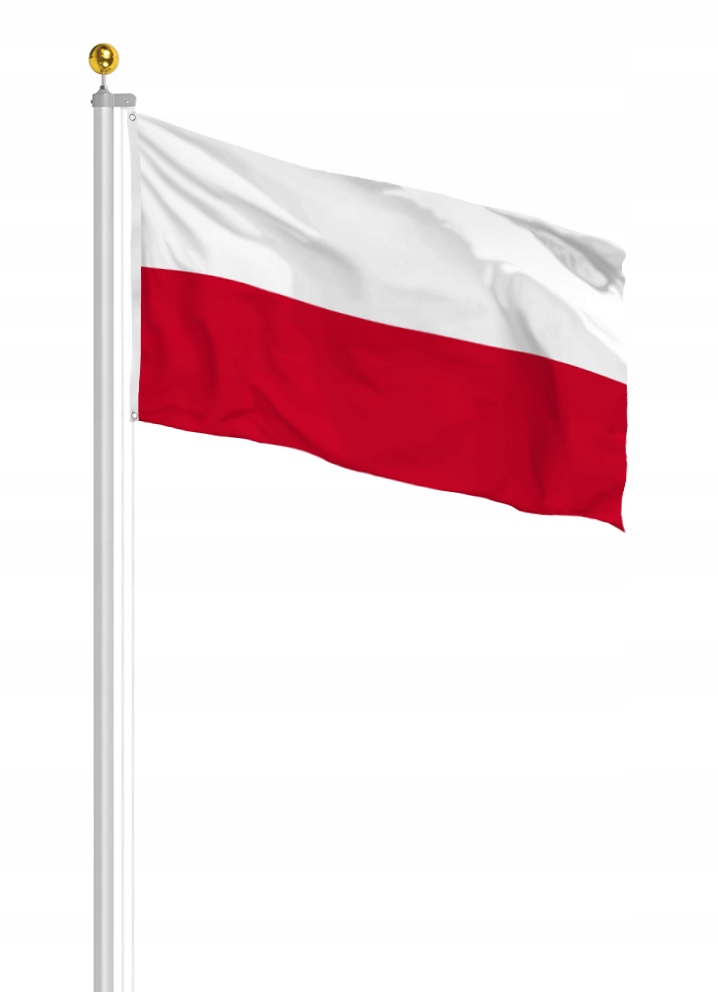 Maszt 1.0 Aluminiowy Segmentowy 6,20m Flaga Polska 150x90 cm Polski Mocna