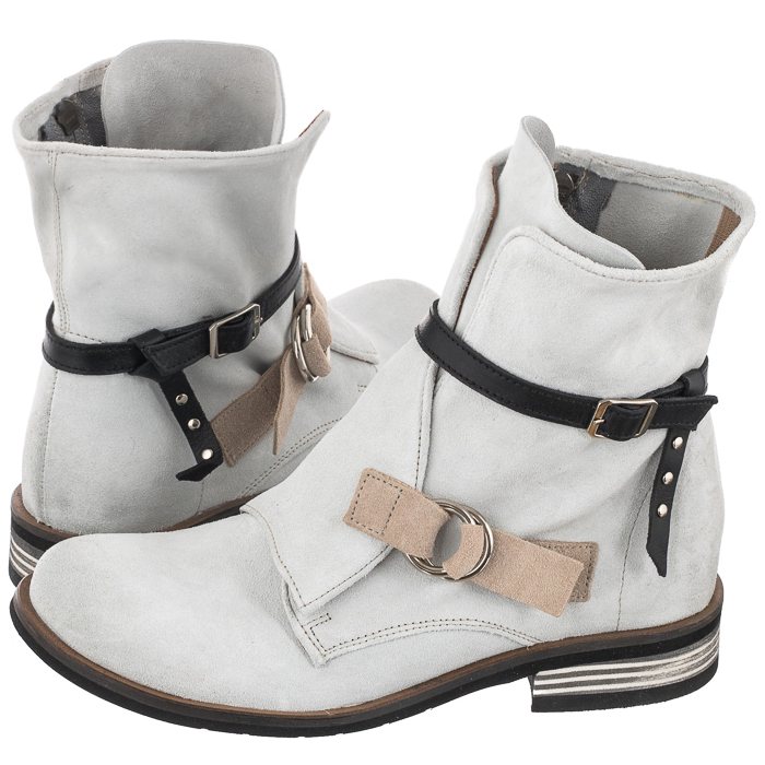 Buty Damskie Obuwie Botki Maciejka Białe 05395-11