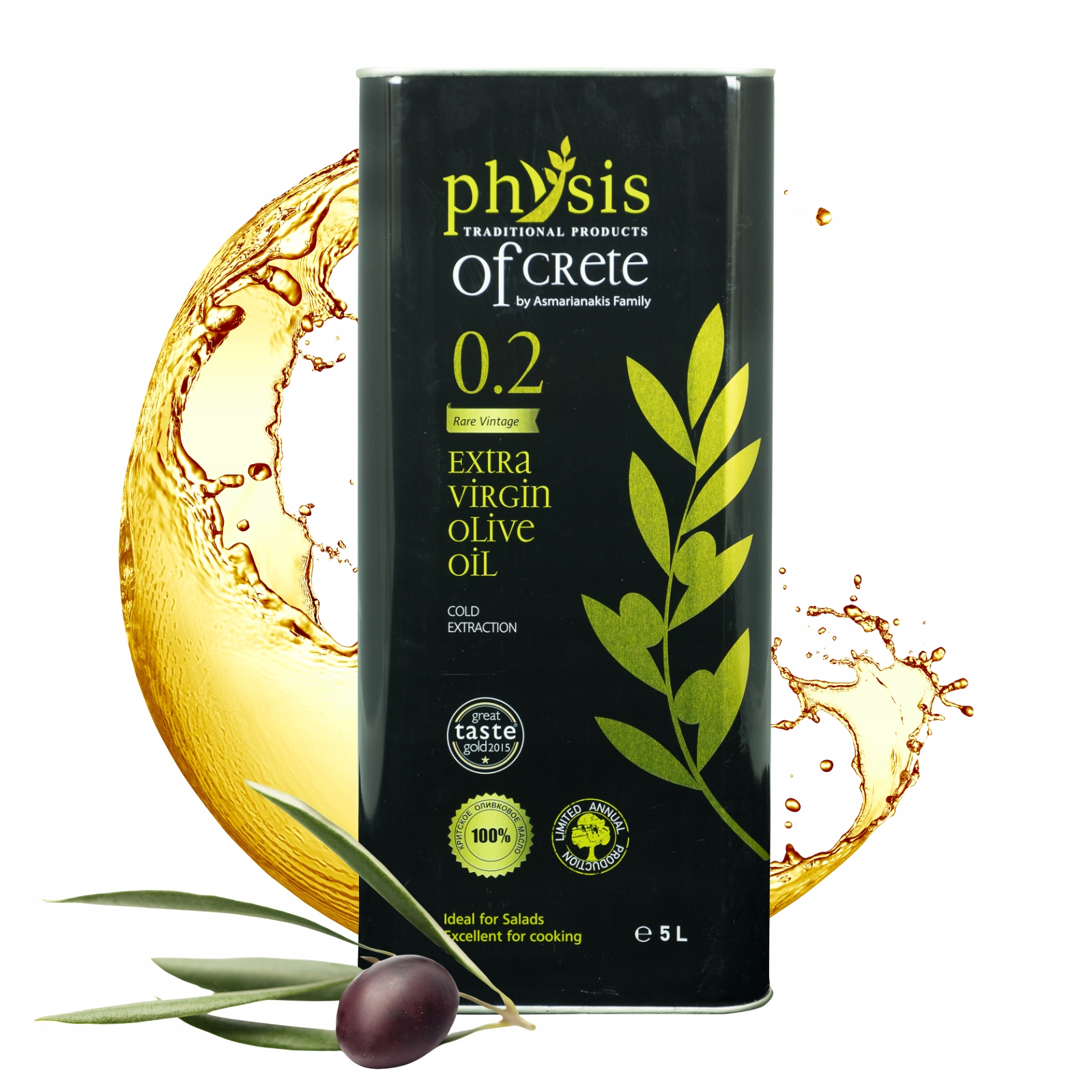 Levně Extra panenský olivový olej Physis of Crete 0,2% kyselost 5L sklizeň 2025