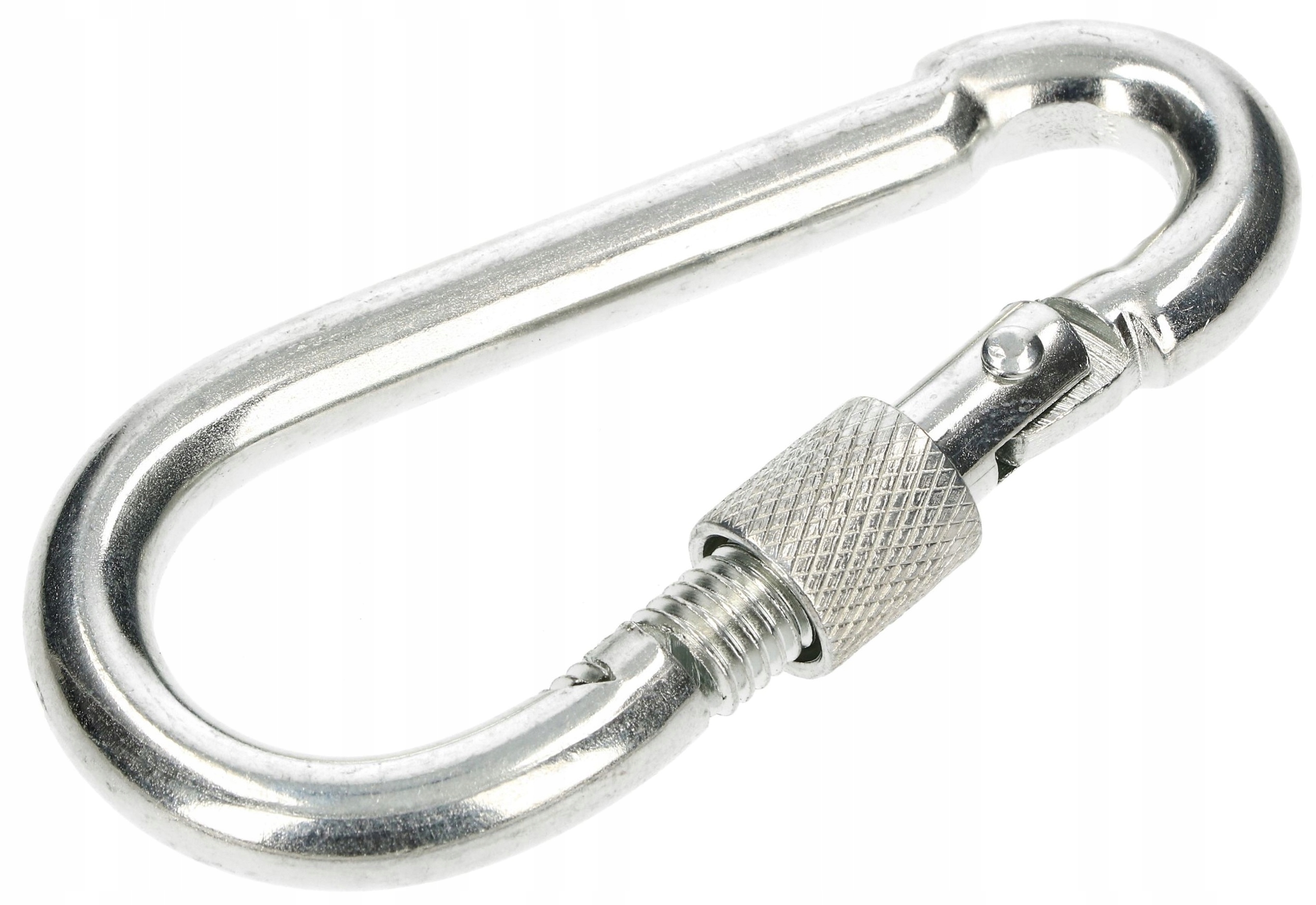 KARABIŃCZYK KARABINEK SKRĘCANY 80 MM HAK DO LIN