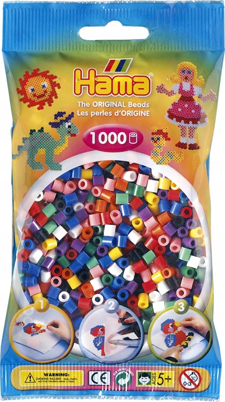 

Koraliki do prasowania MIX Kolorów 1000szt Hama 00